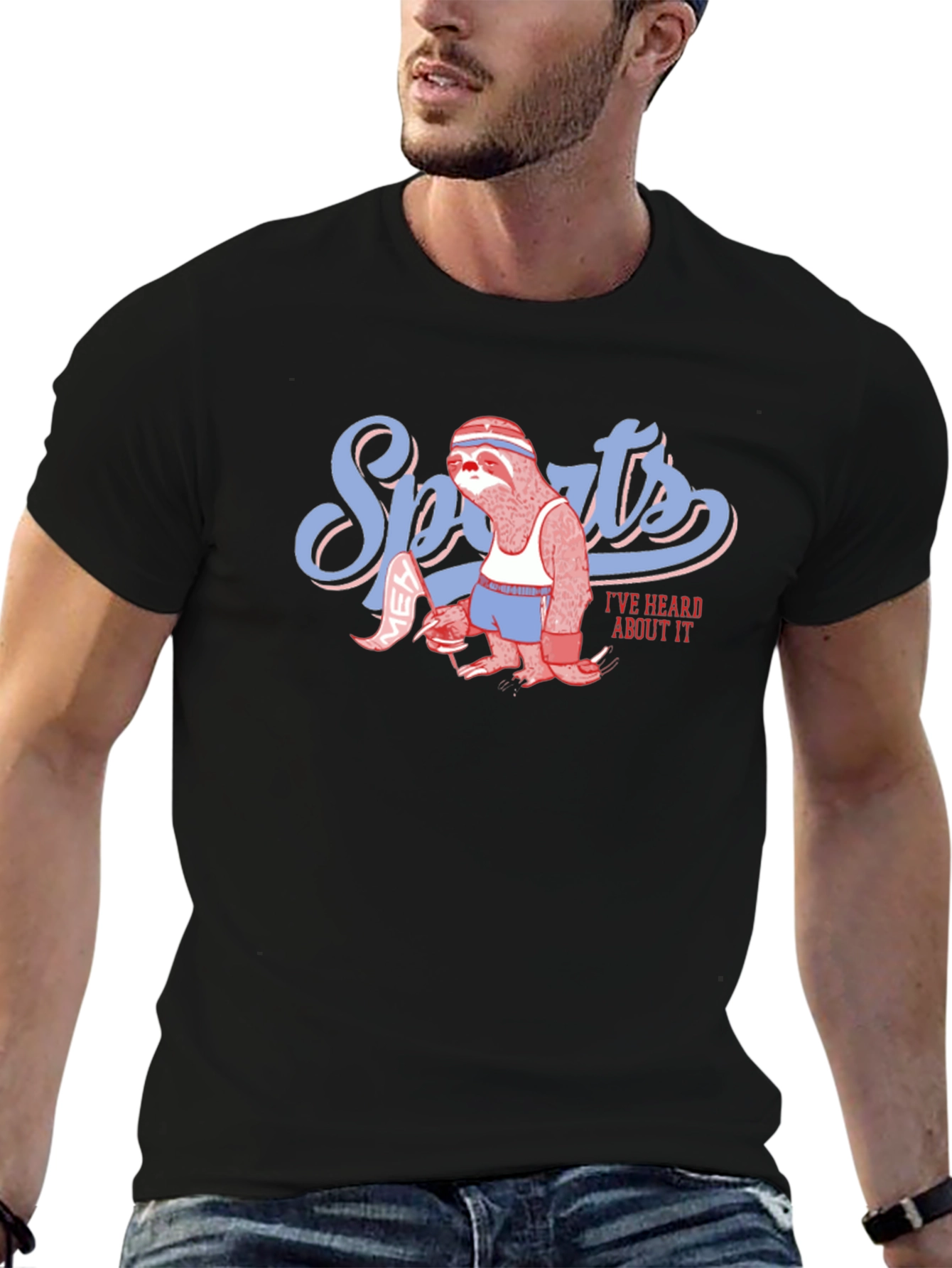 Sports Sloth Graphic T-Shirt