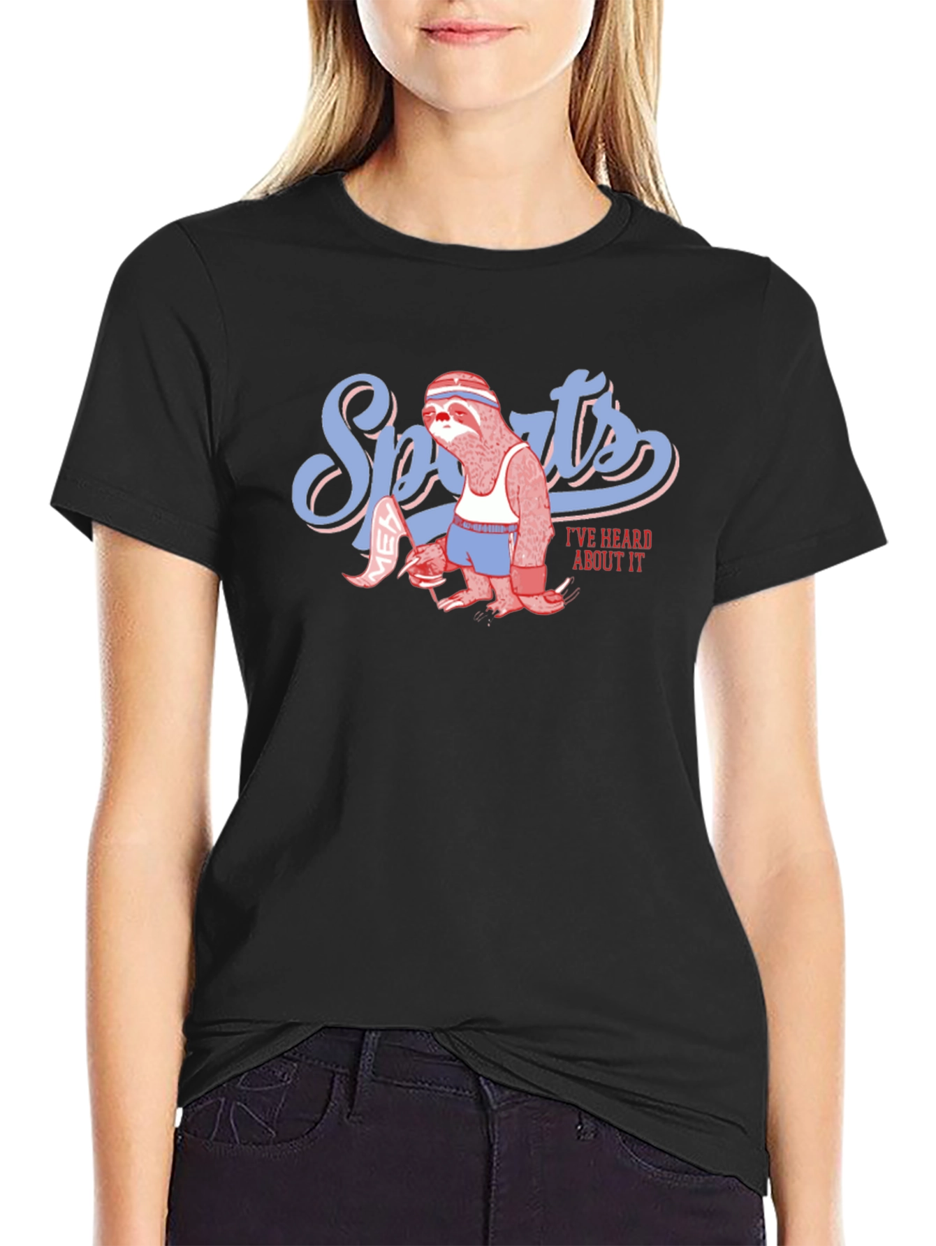 Sports Sloth Graphic T-Shirt