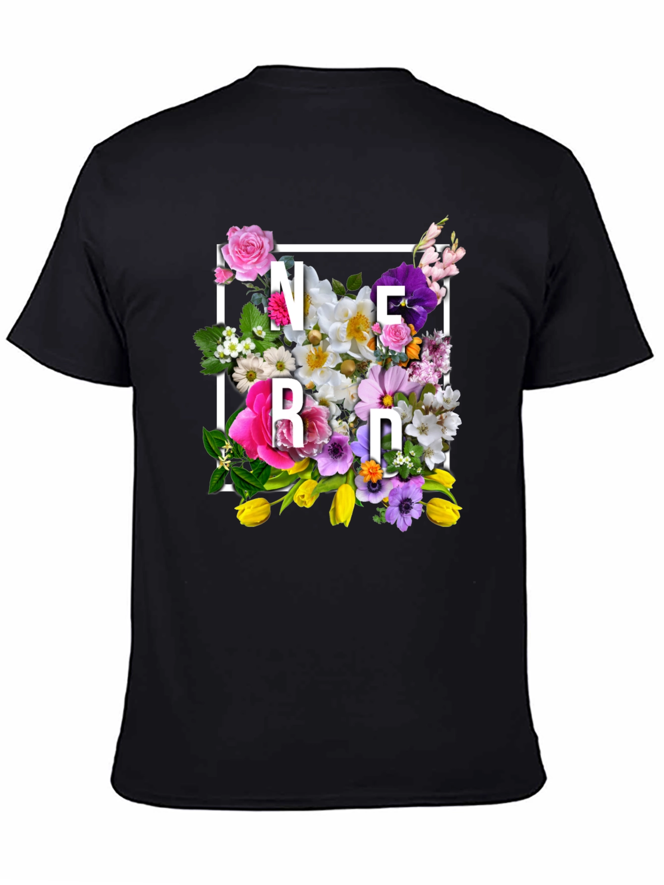 Floral Nerd T-Shirt - Trendy Geek Chic Tee