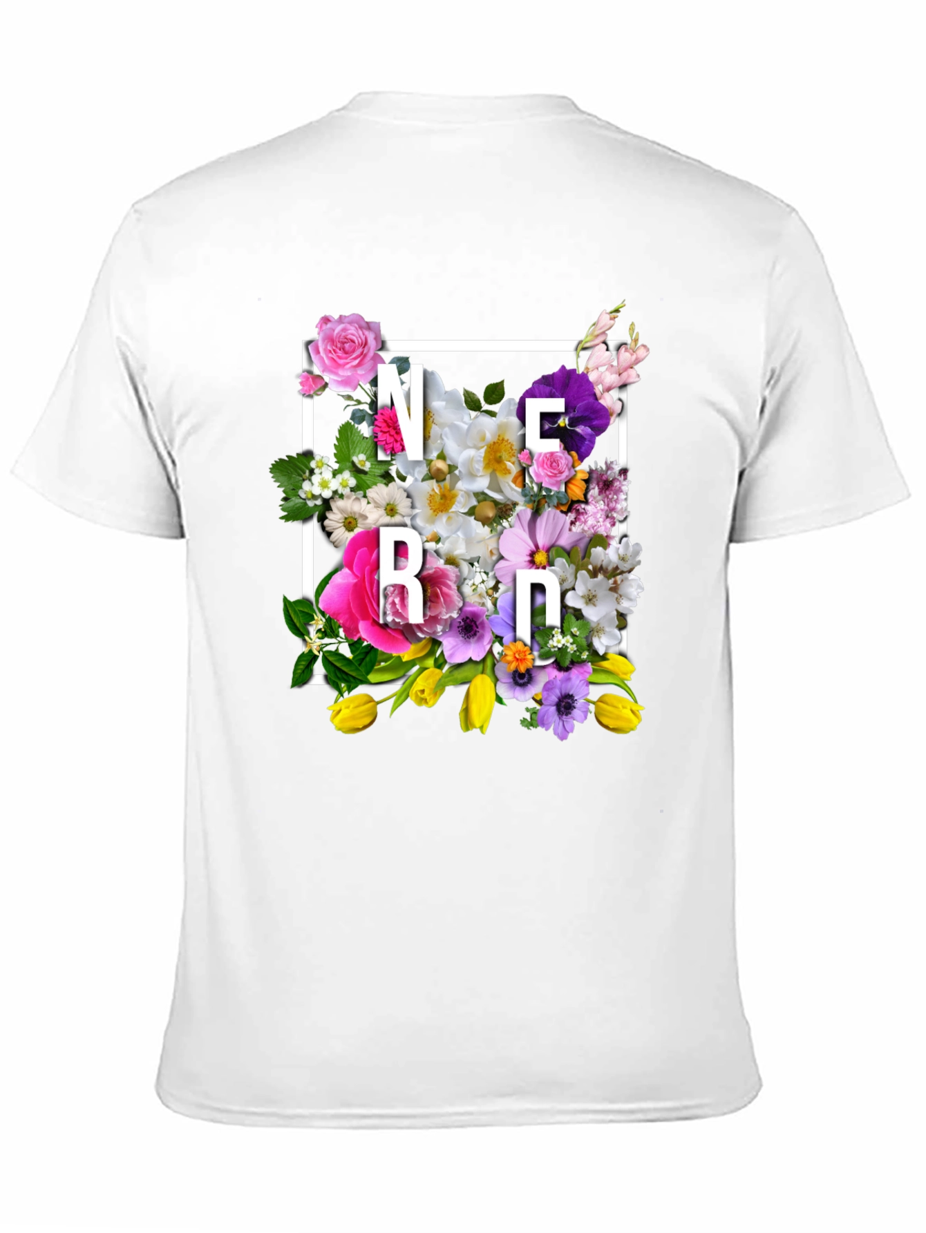 Floral Nerd T-Shirt - Trendy Geek Chic Tee