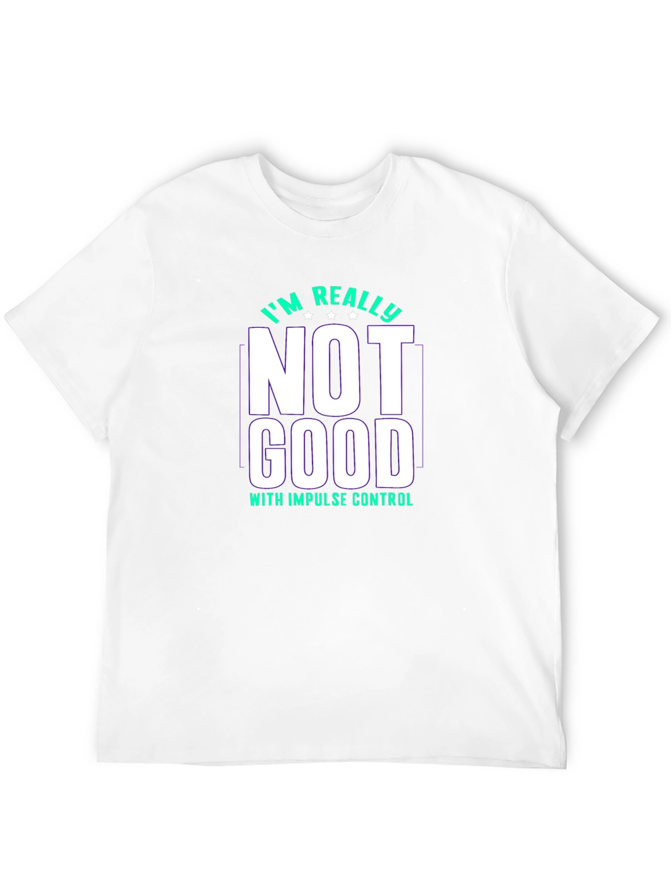 Impulse Control Mens Black Graphic Tee