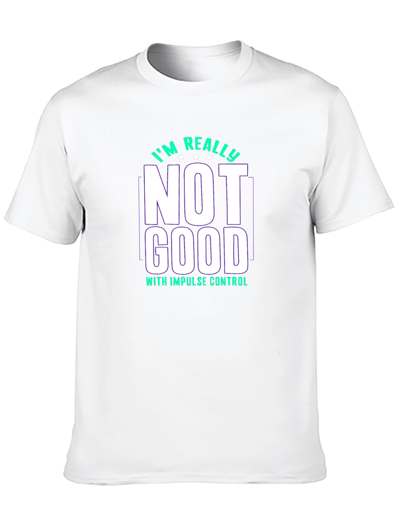 Impulse Control Mens Black Graphic Tee