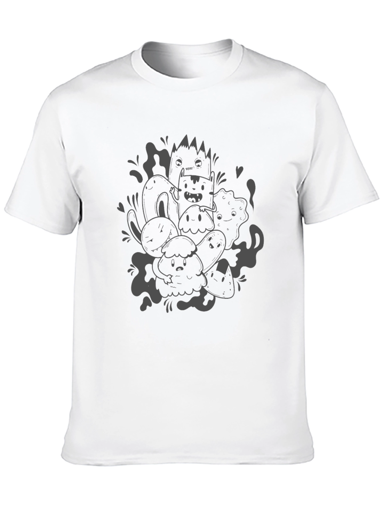 Fun Doodle Art Black T-Shirt