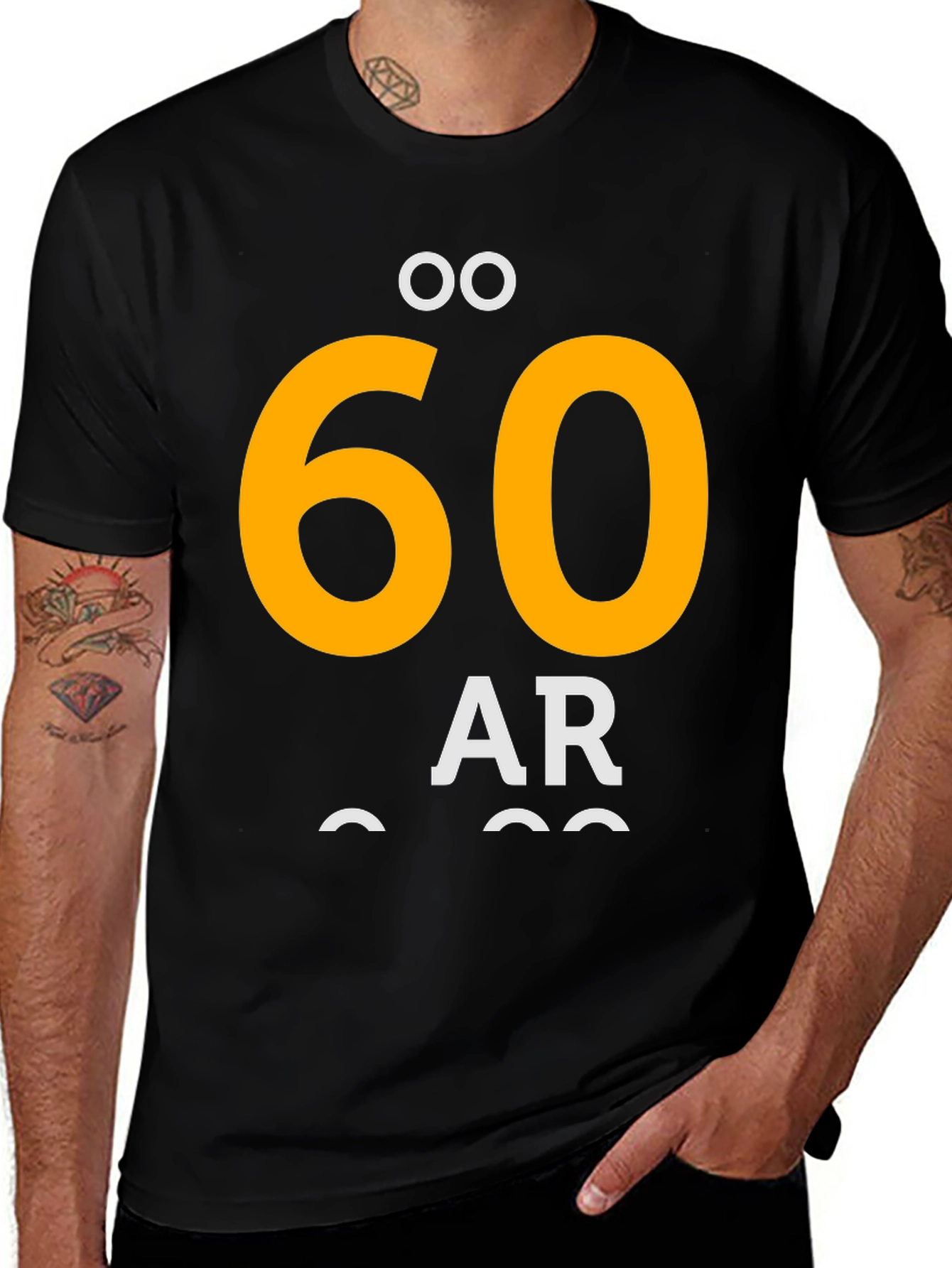 60 År Black Graphic T-Shirt