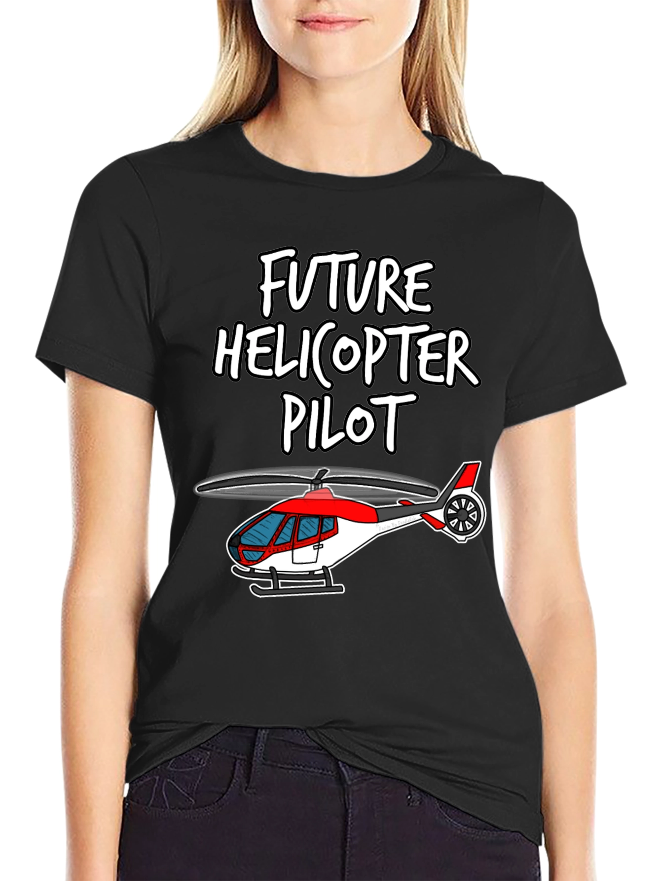 Future Helicopter Pilot Graphic T-Shirt