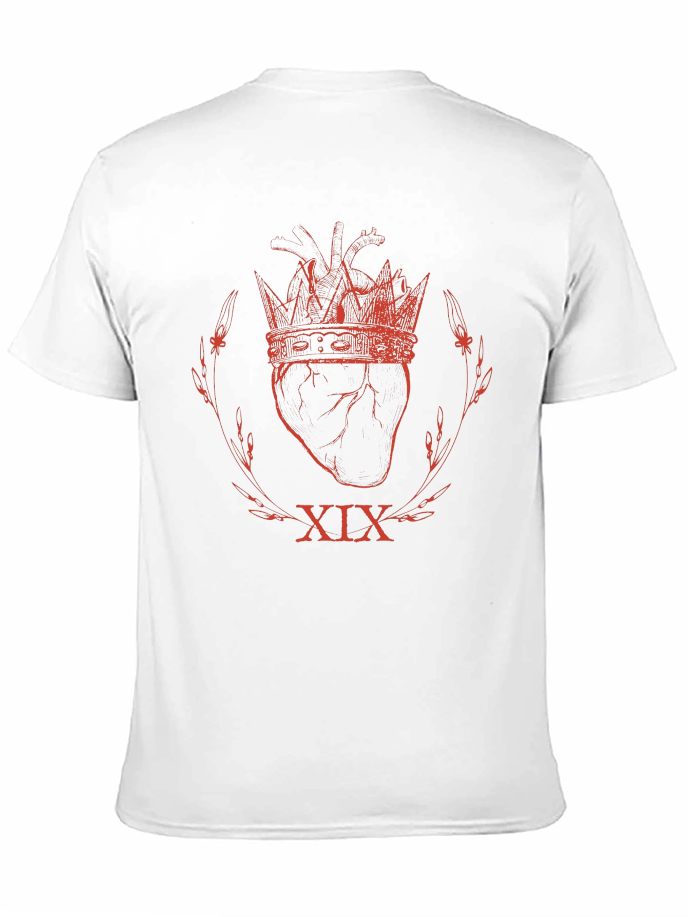 Heart Crown Roman Numerals XIX Graphic T-Shirt