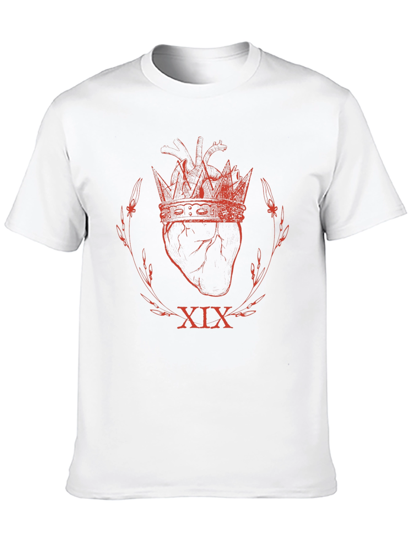 Heart Crown Roman Numerals XIX Graphic T-Shirt