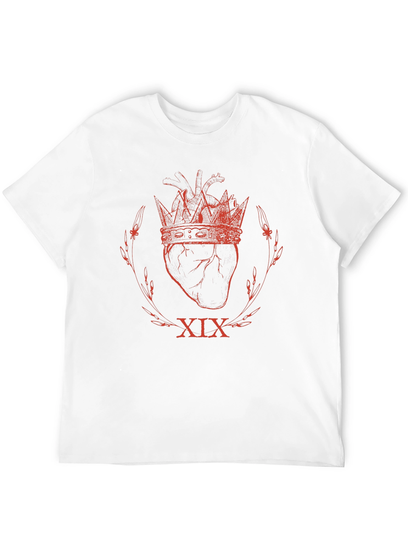 Heart Crown Roman Numerals XIX Graphic T-Shirt