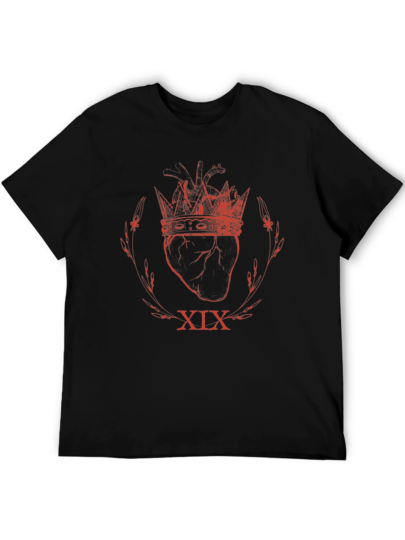 Heart Crown Roman Numerals XIX Graphic T-Shirt