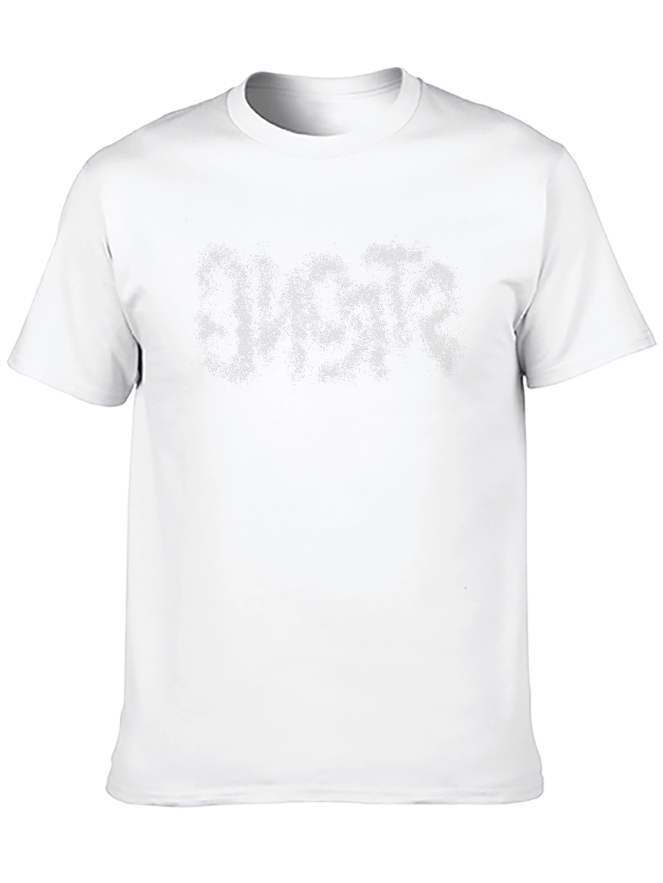 Mens Black T-Shirt with Distressed Graphic Print