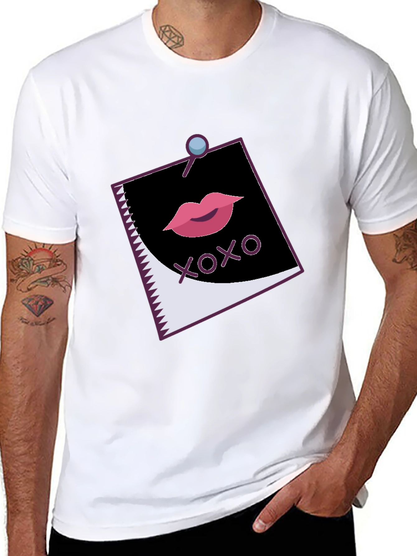 XOXO Lips Graphic Black Tee