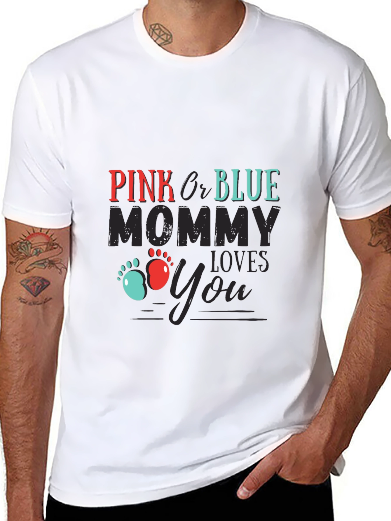 Pink or Blue Mommy Loves You T-Shirt