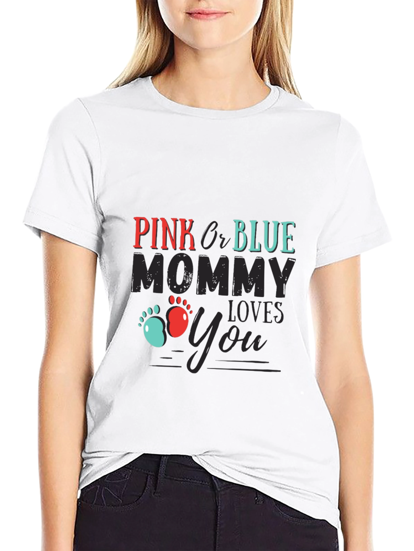 Pink or Blue Mommy Loves You T-Shirt
