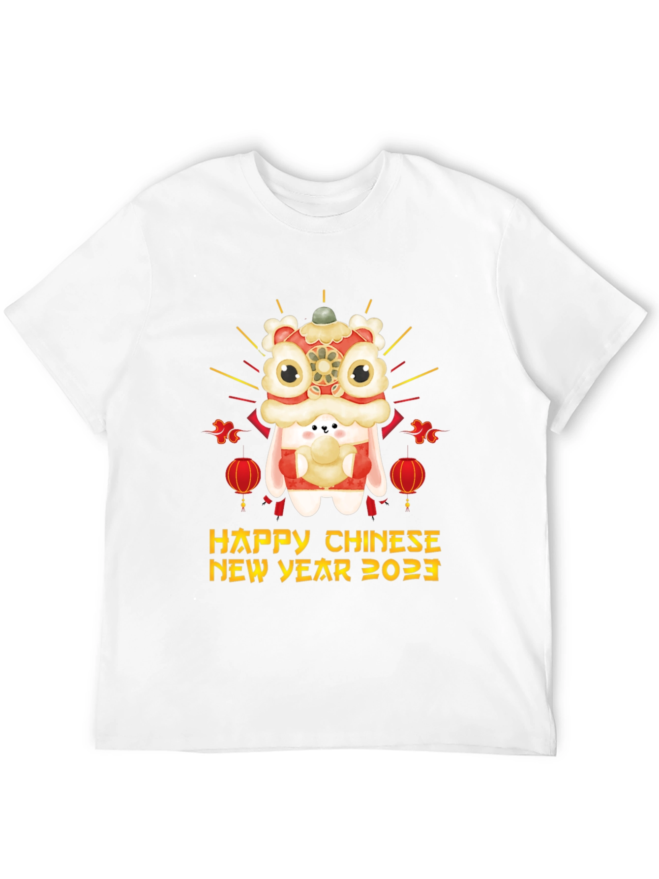 Happy Chinese New Year 2023 Rabbit Lion Dance T-Shirt