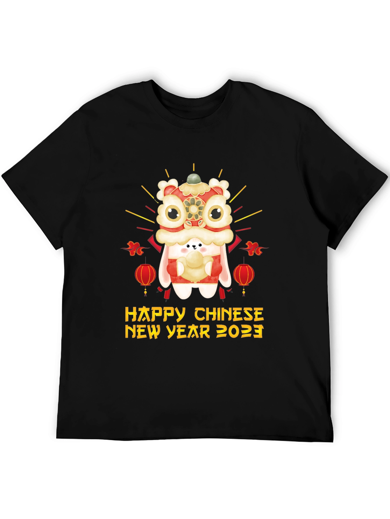 Happy Chinese New Year 2023 Rabbit Lion Dance T-Shirt