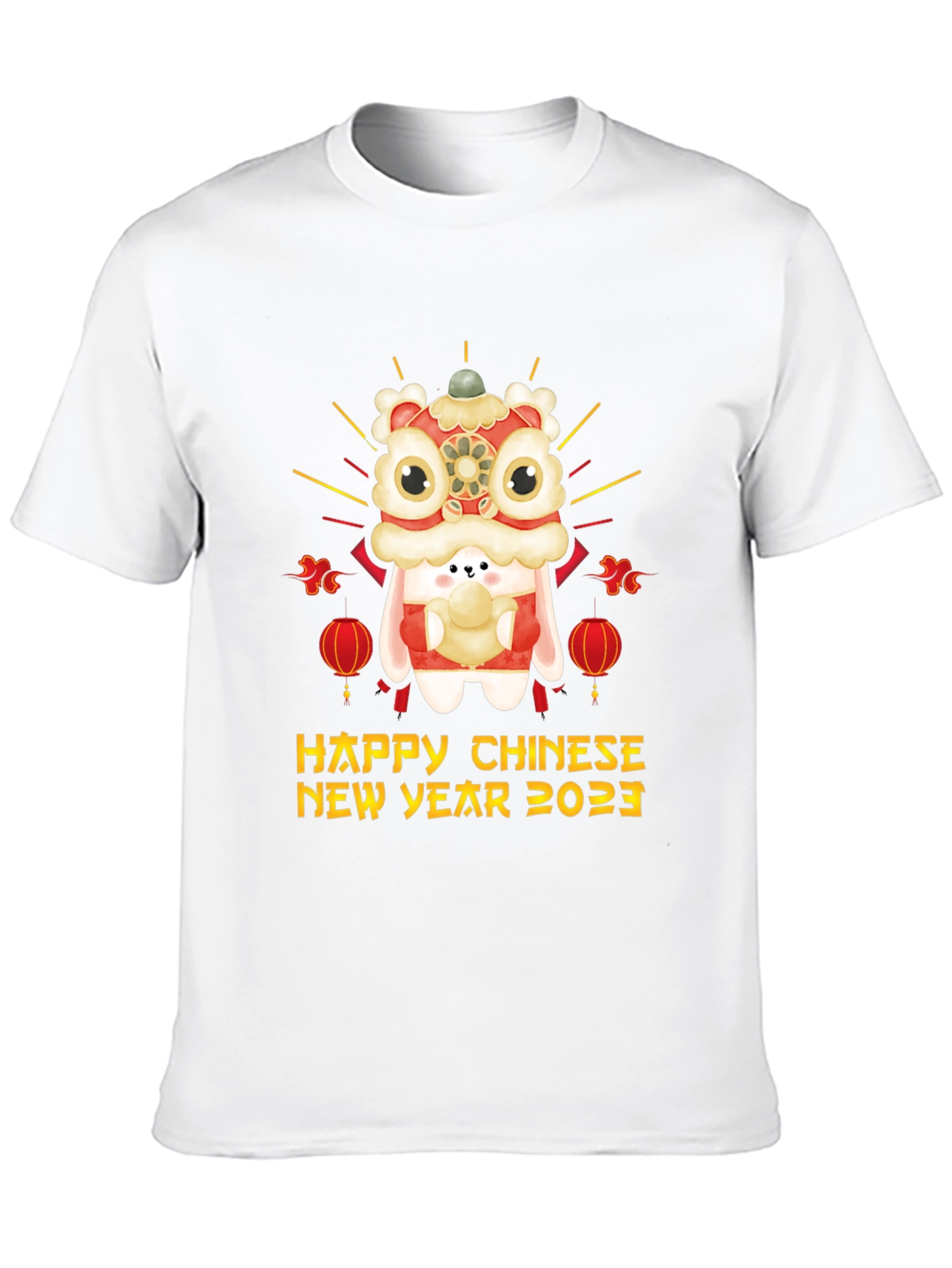 Happy Chinese New Year 2023 Rabbit Lion Dance T-Shirt
