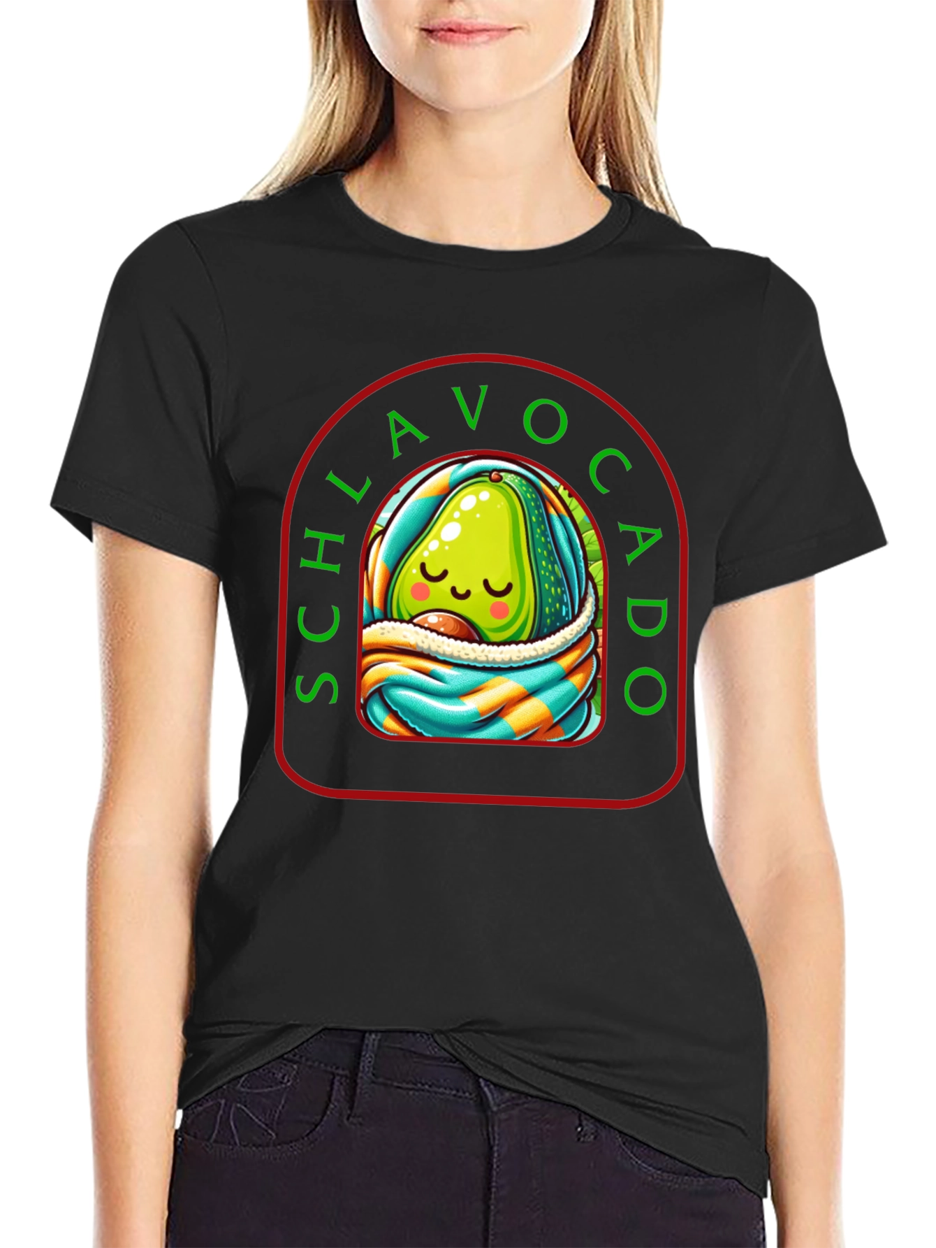 Schlavocado T-Shirt - Cute Sleeping Avocado Tee