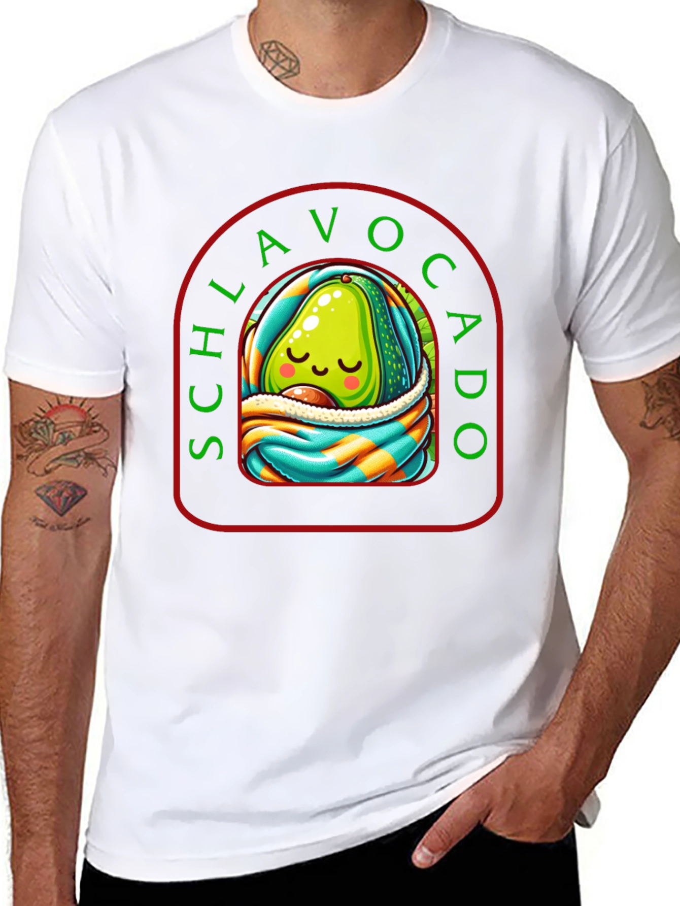 Schlavocado T-Shirt - Cute Sleeping Avocado Tee