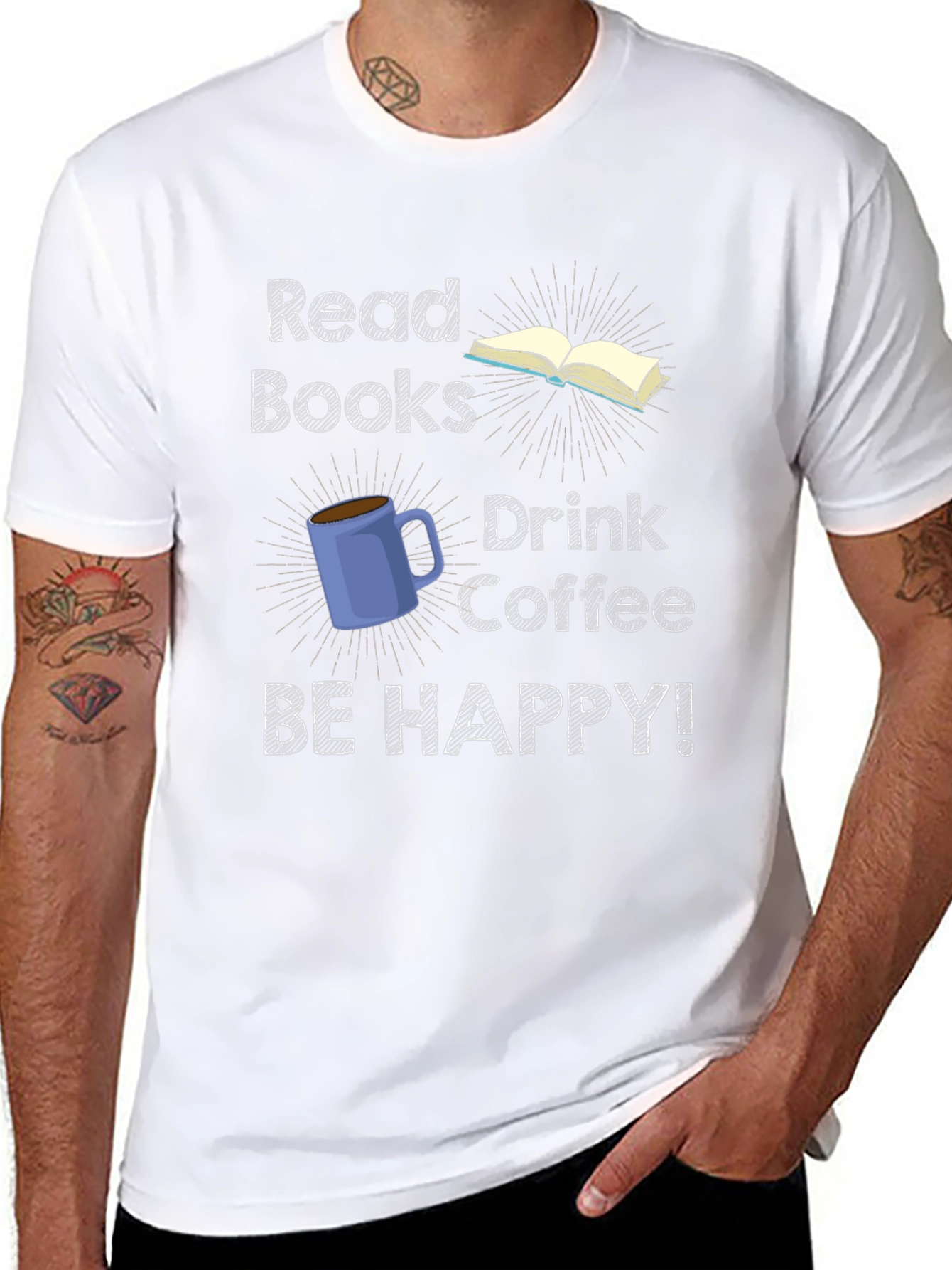 Read Books Drink Coffee Be Happy T-Shirt