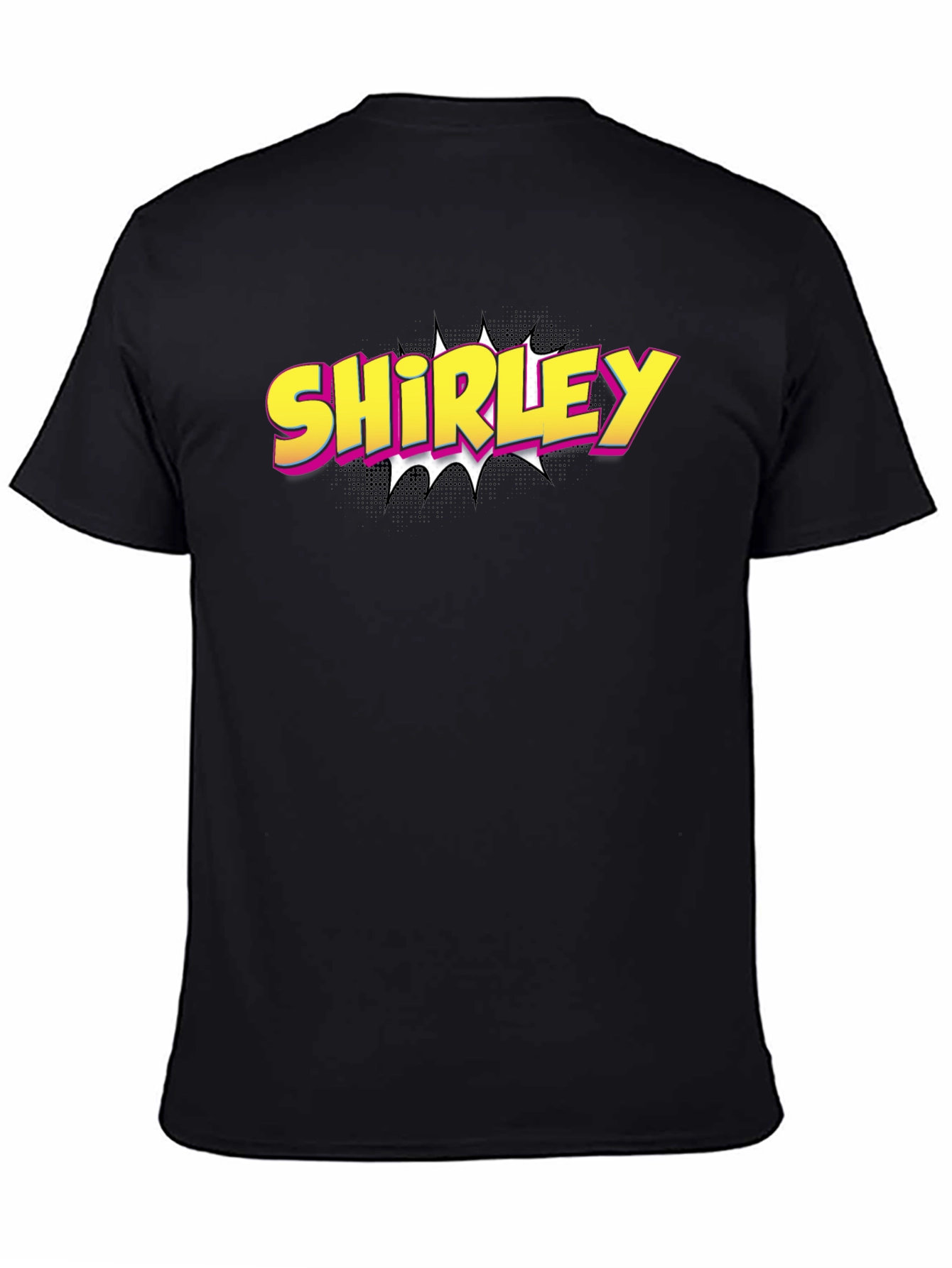 Shirley Comic Book Style Graphic Tee - Black