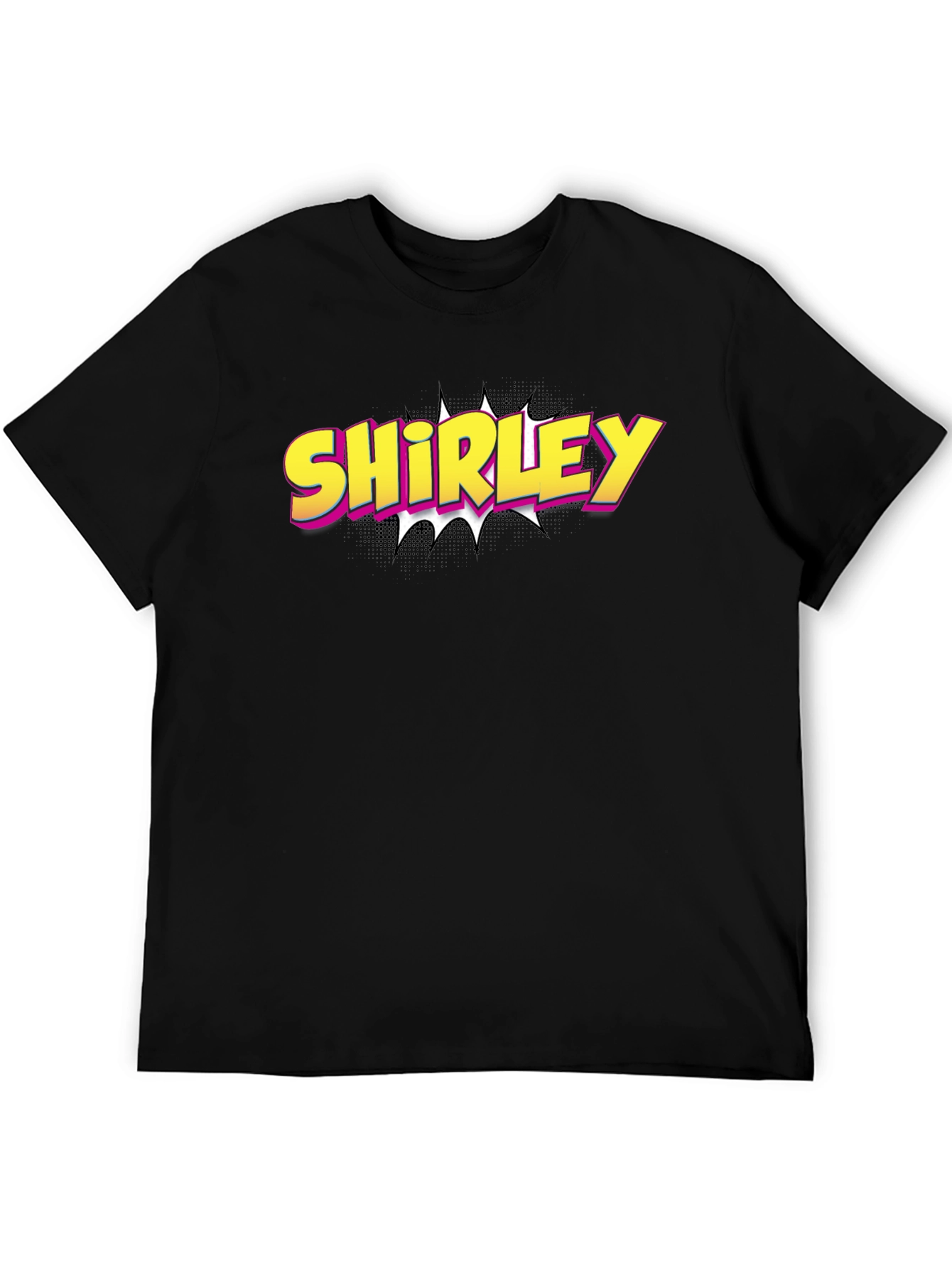Shirley Comic Book Style Graphic Tee - Black