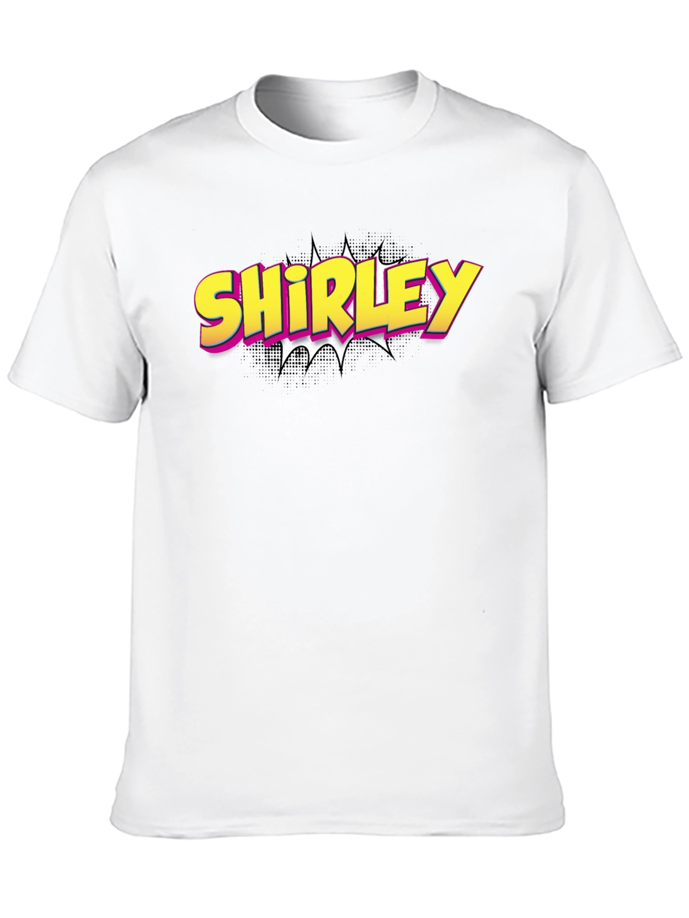 Shirley Comic Book Style Graphic Tee - Black