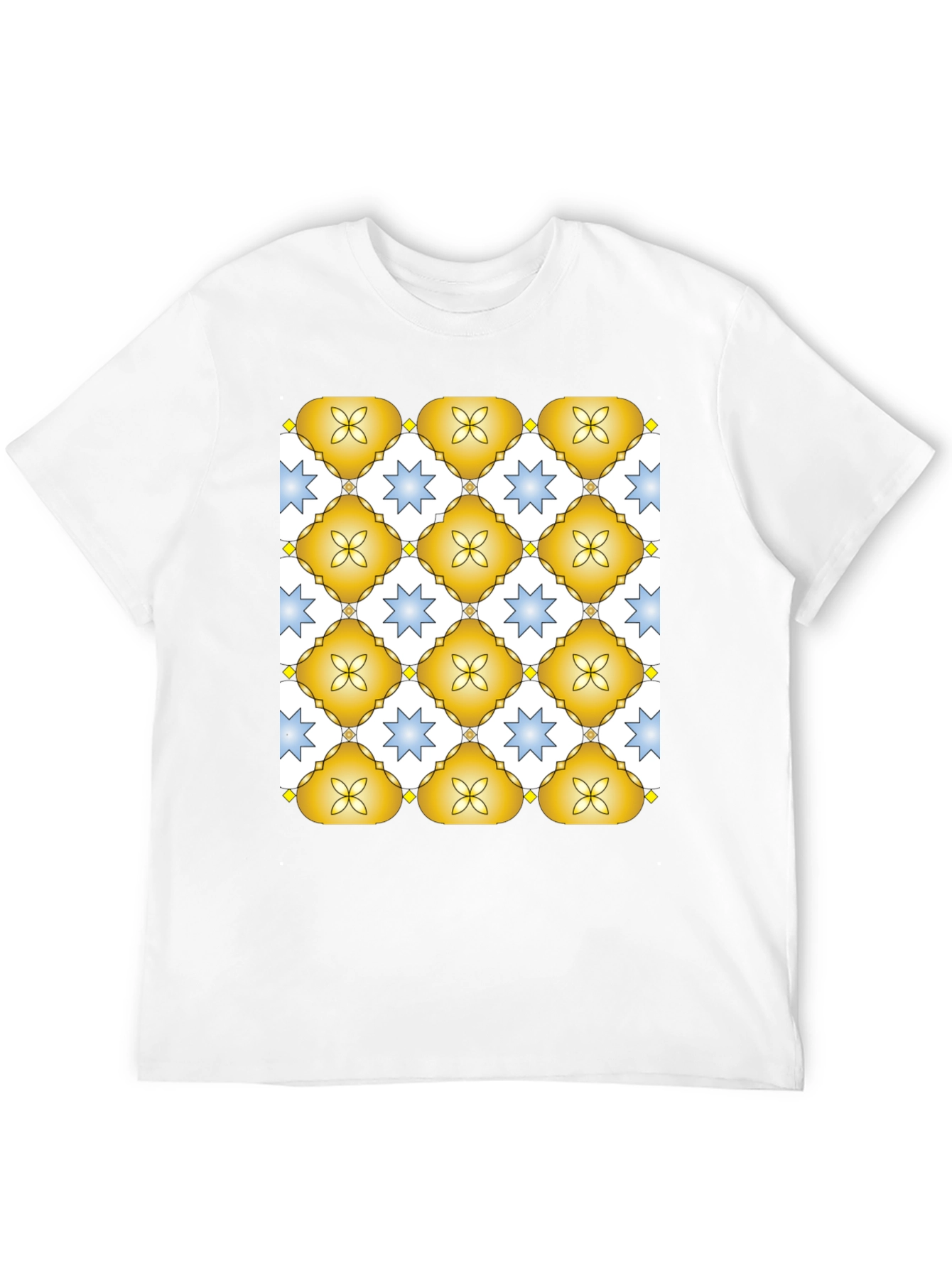 Patterned Crew Neck T-Shirt