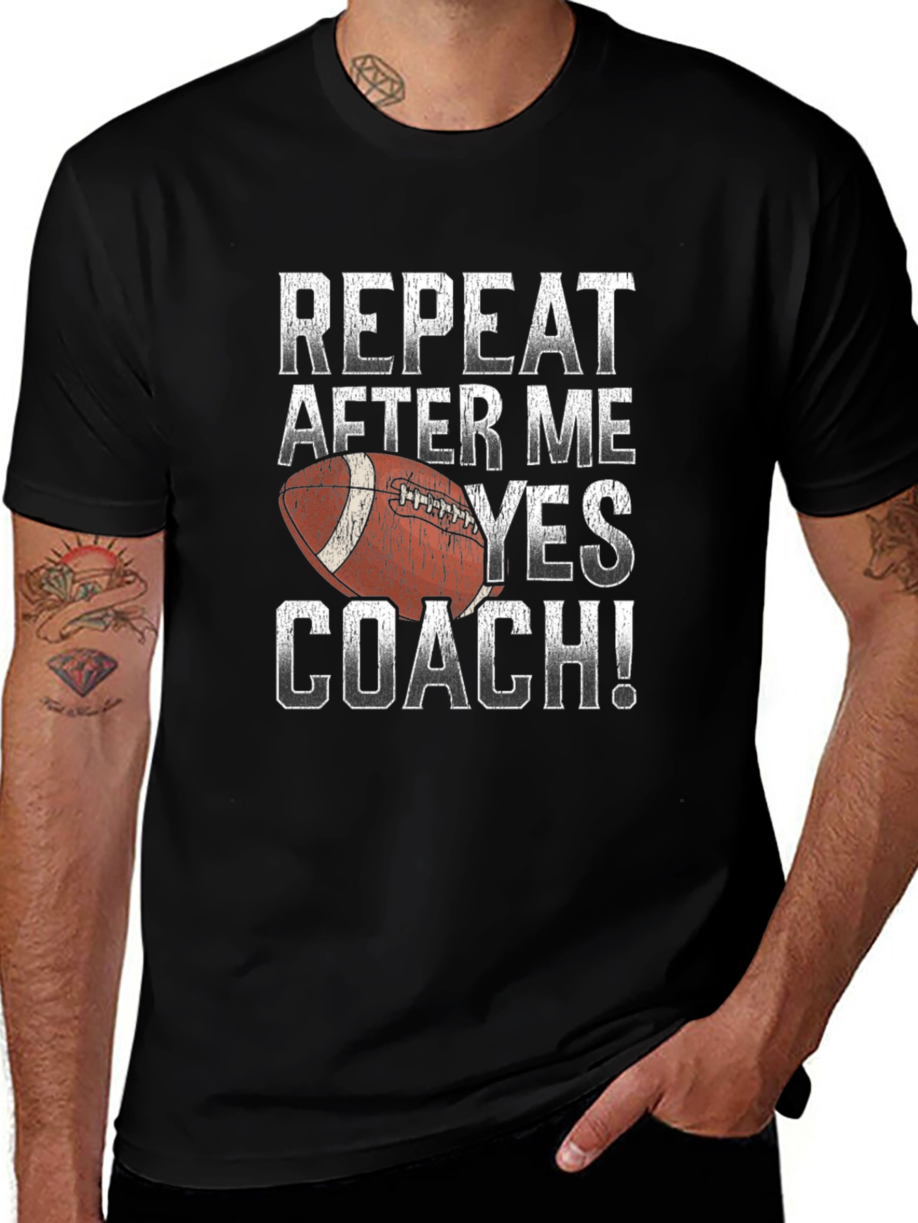 Repeat After Me Yes Coach Football T-Shirt