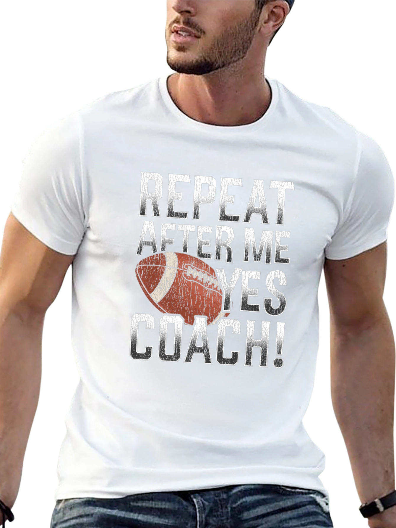Repeat After Me Yes Coach Football T-Shirt