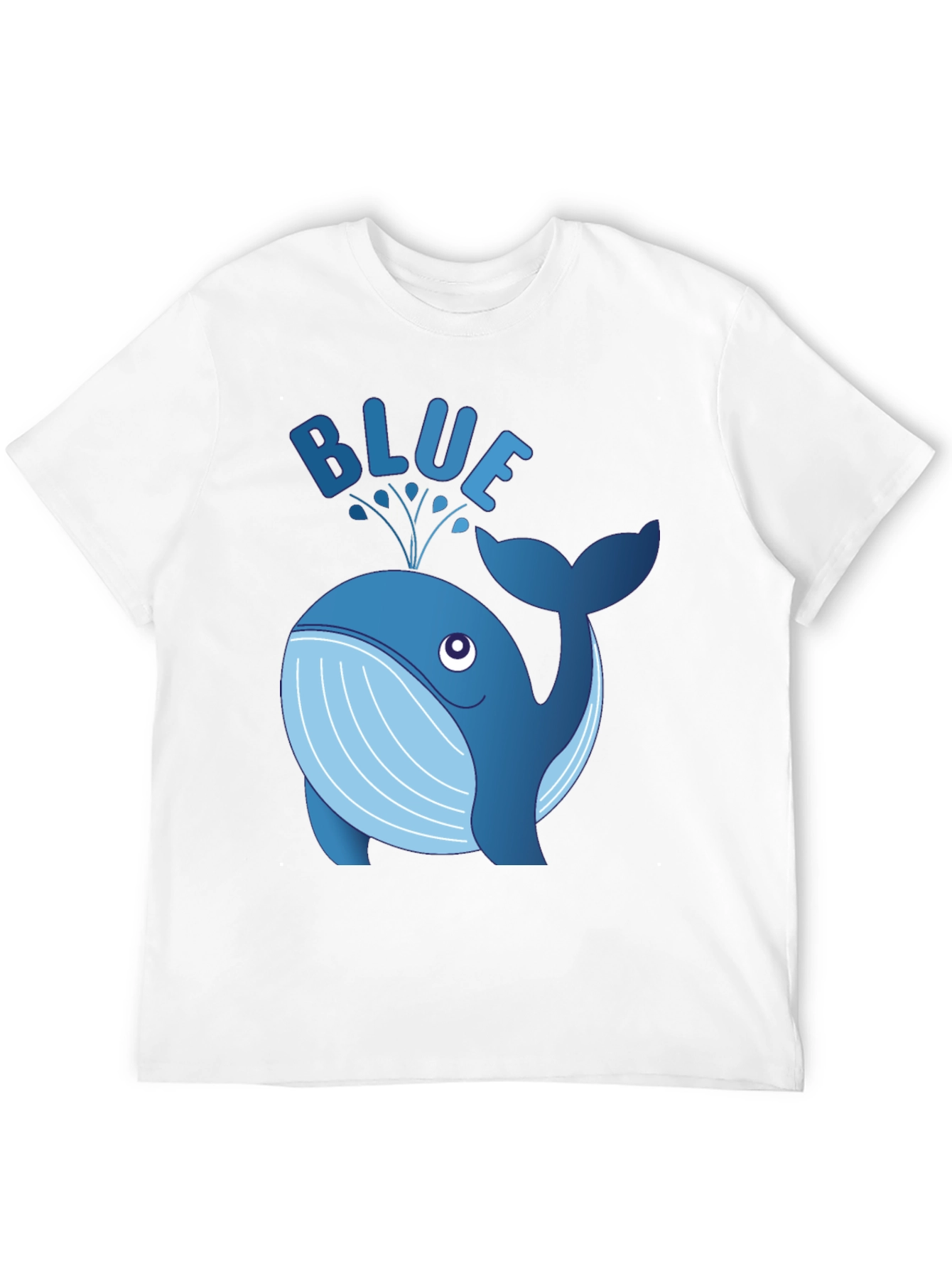 Blue Whale Graphic Tee - Black Cotton T-Shirt