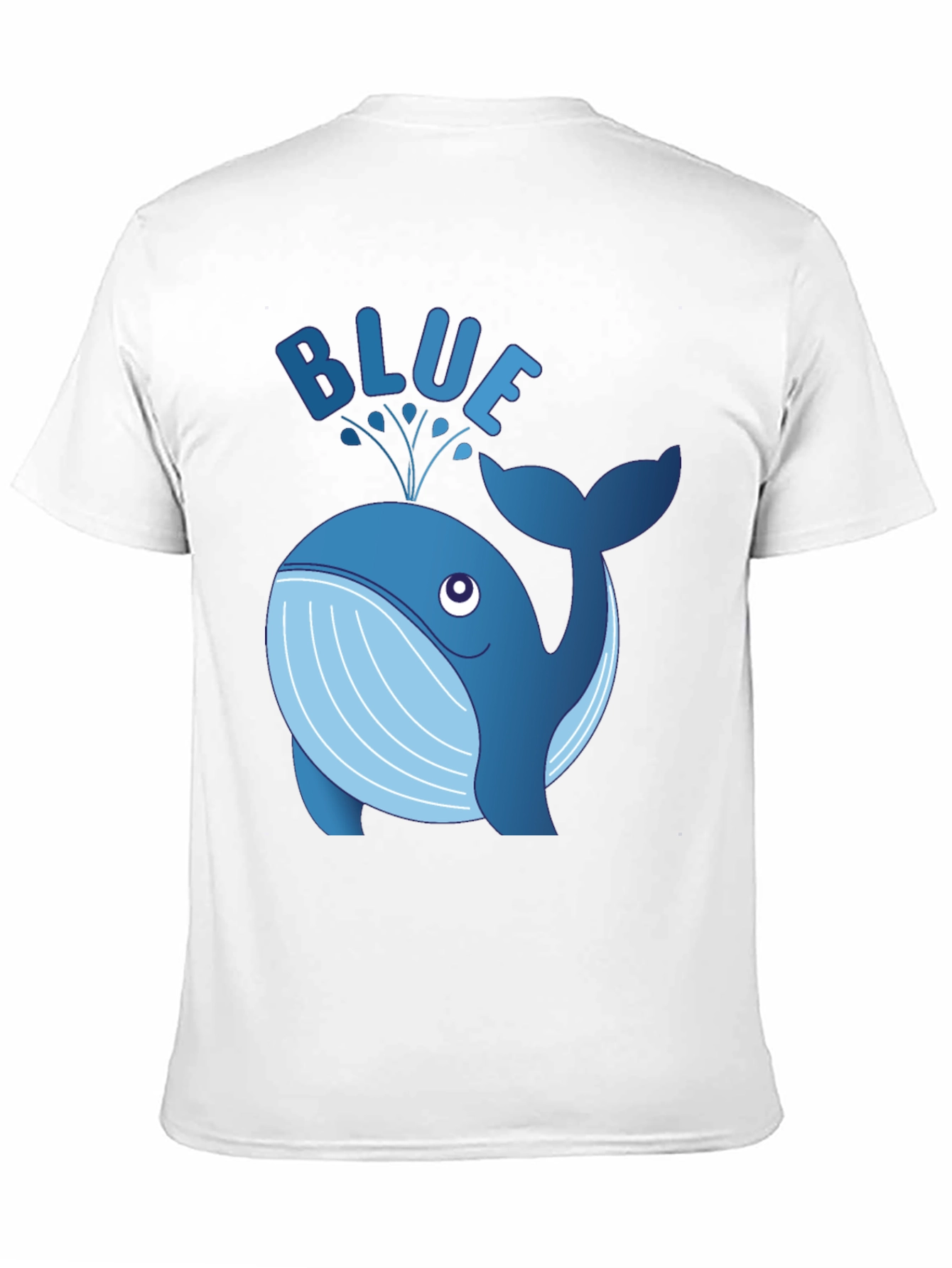 Blue Whale Graphic Tee - Black Cotton T-Shirt