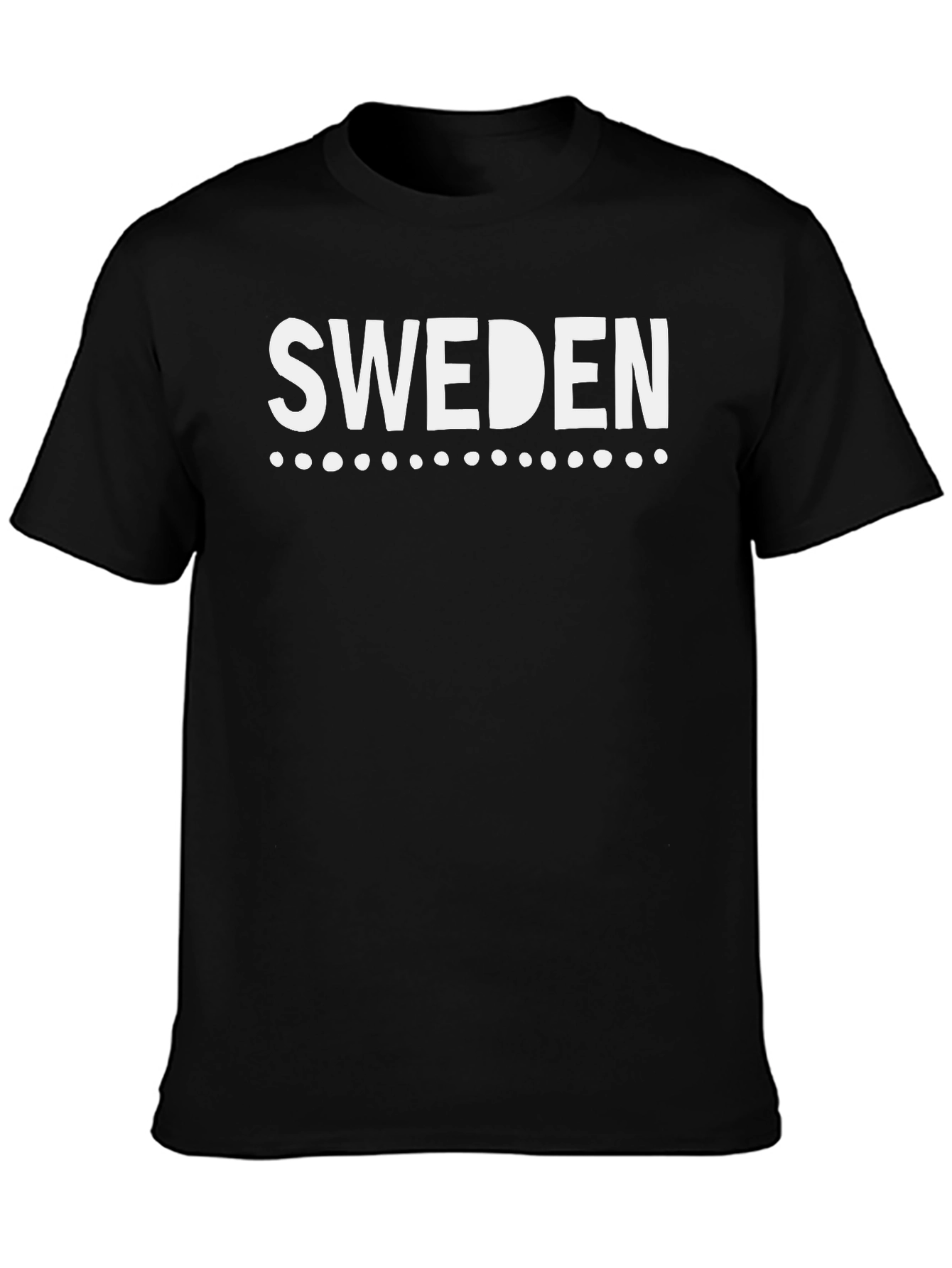 Sweden Graphic Tee - Black Cotton T-Shirt