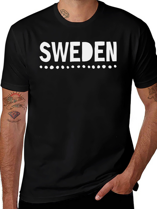 Sweden Graphic Tee - Black Cotton T-Shirt