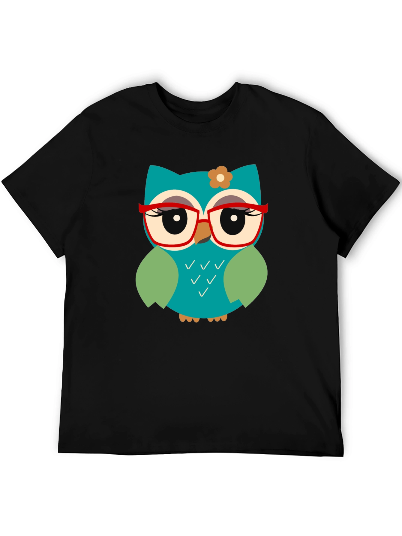 Cute Owl Graphic Tee - Stylish Black T-Shirt
