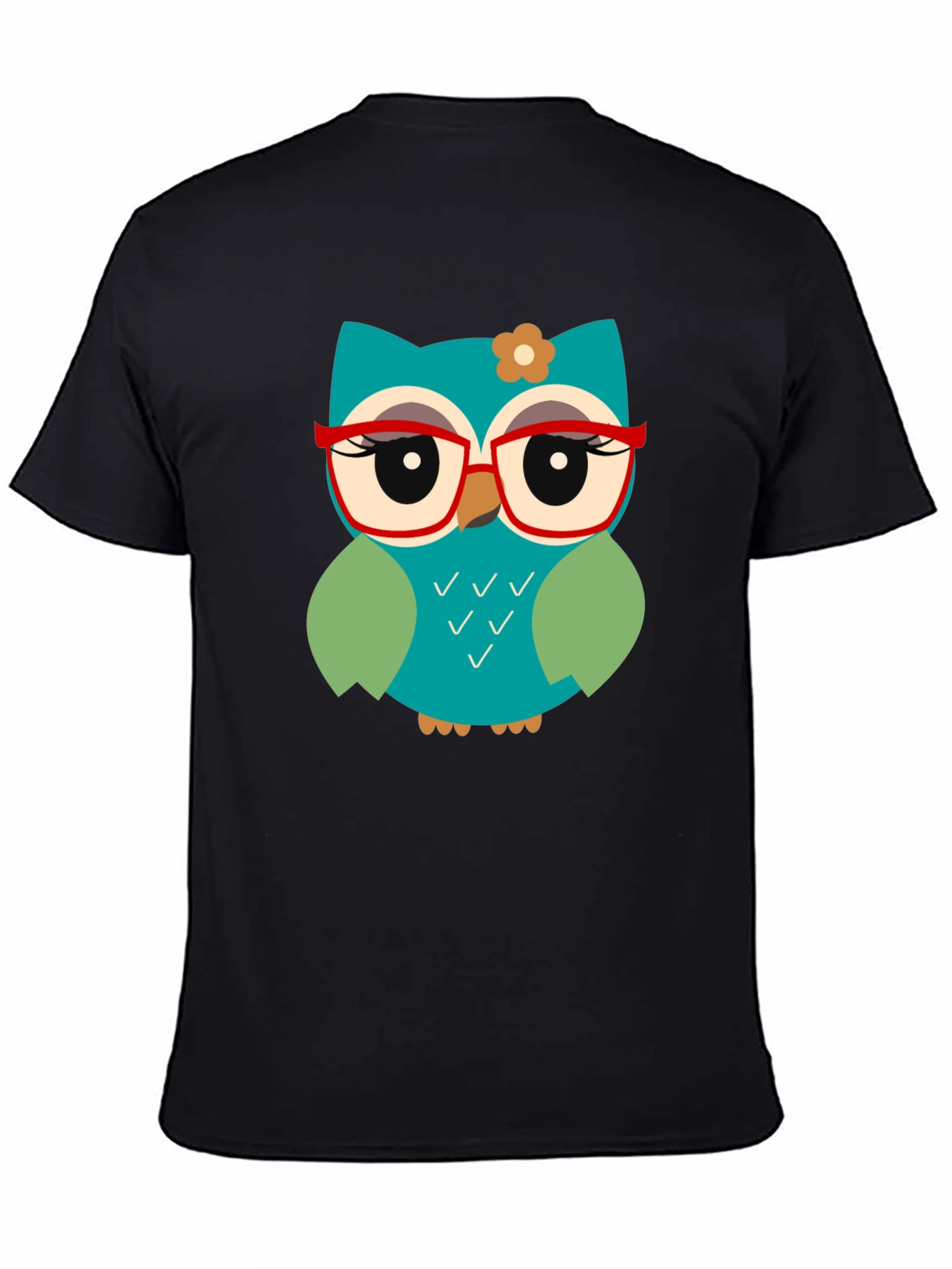 Cute Owl Graphic Tee - Stylish Black T-Shirt