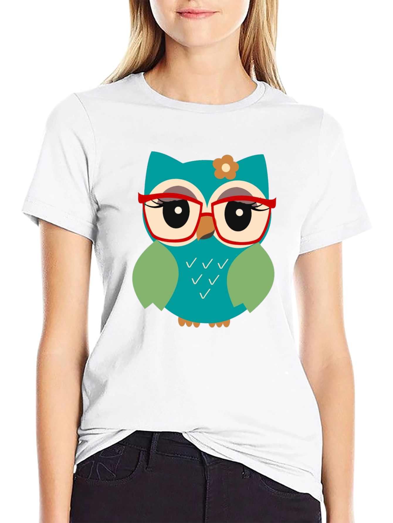 Cute Owl Graphic Tee - Stylish Black T-Shirt