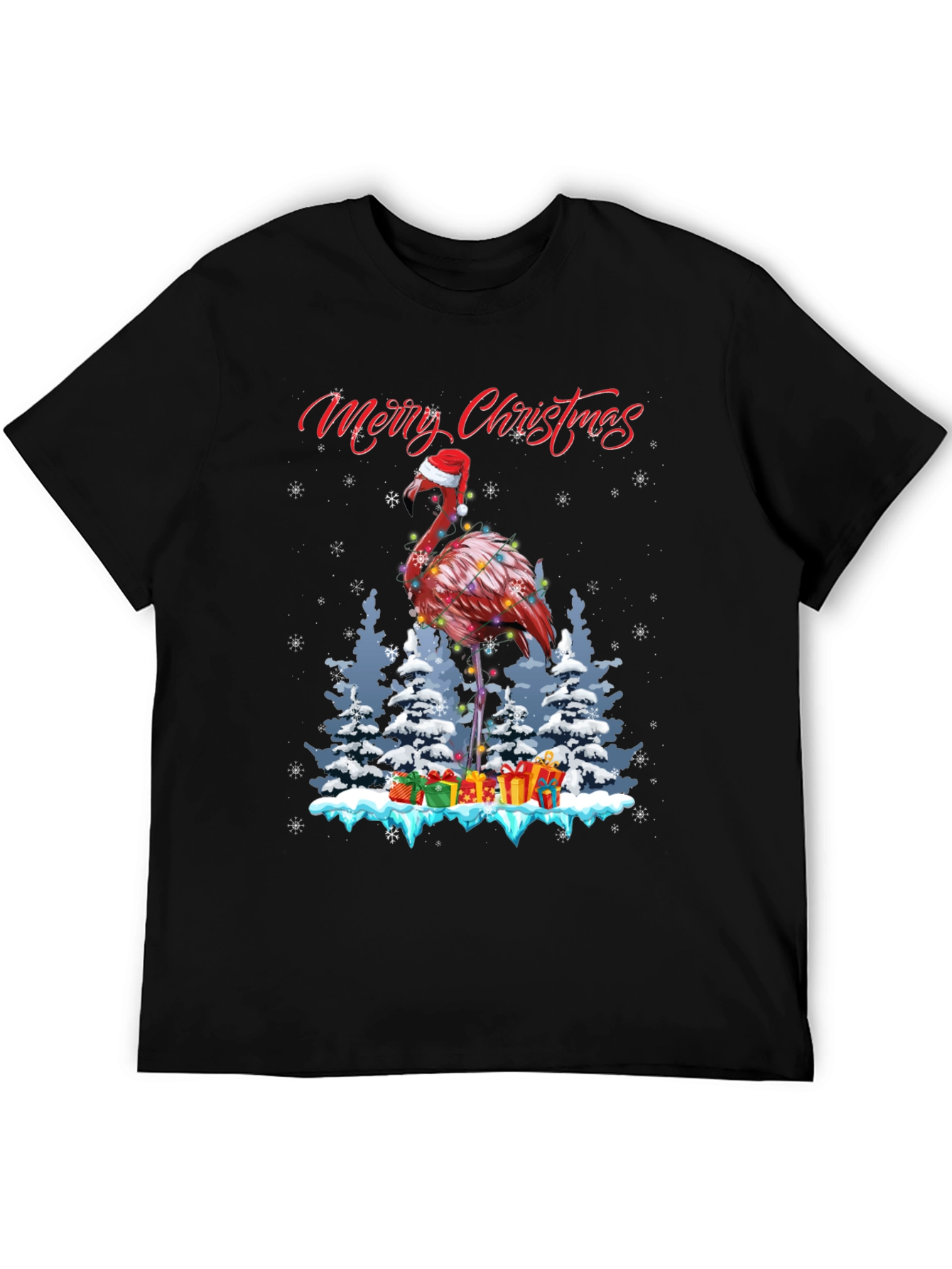 Christmas Flamingo Graphic Tee