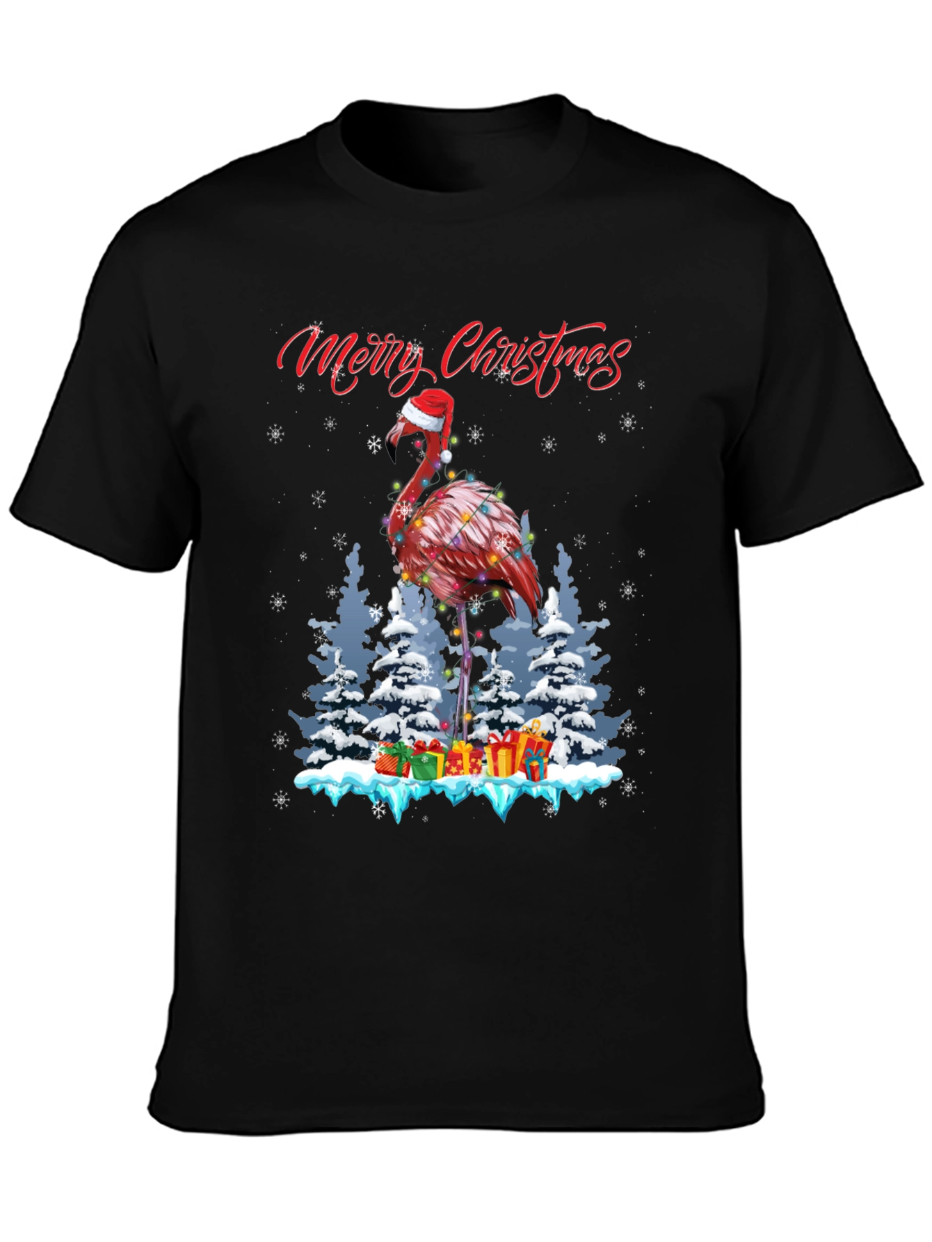 Christmas Flamingo Graphic Tee