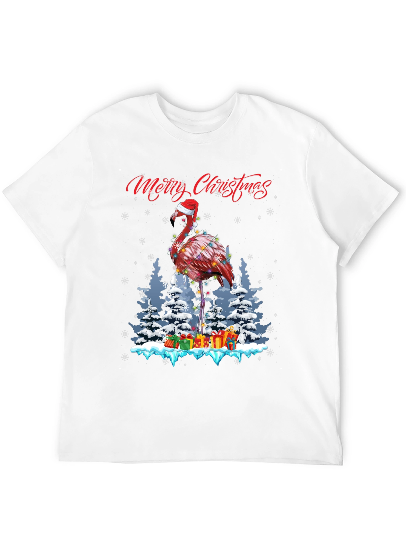 Christmas Flamingo Graphic Tee