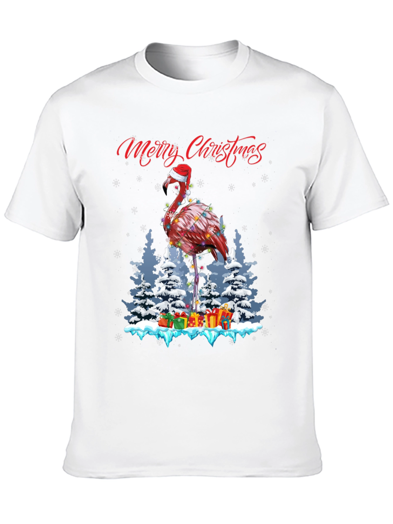 Christmas Flamingo Graphic Tee