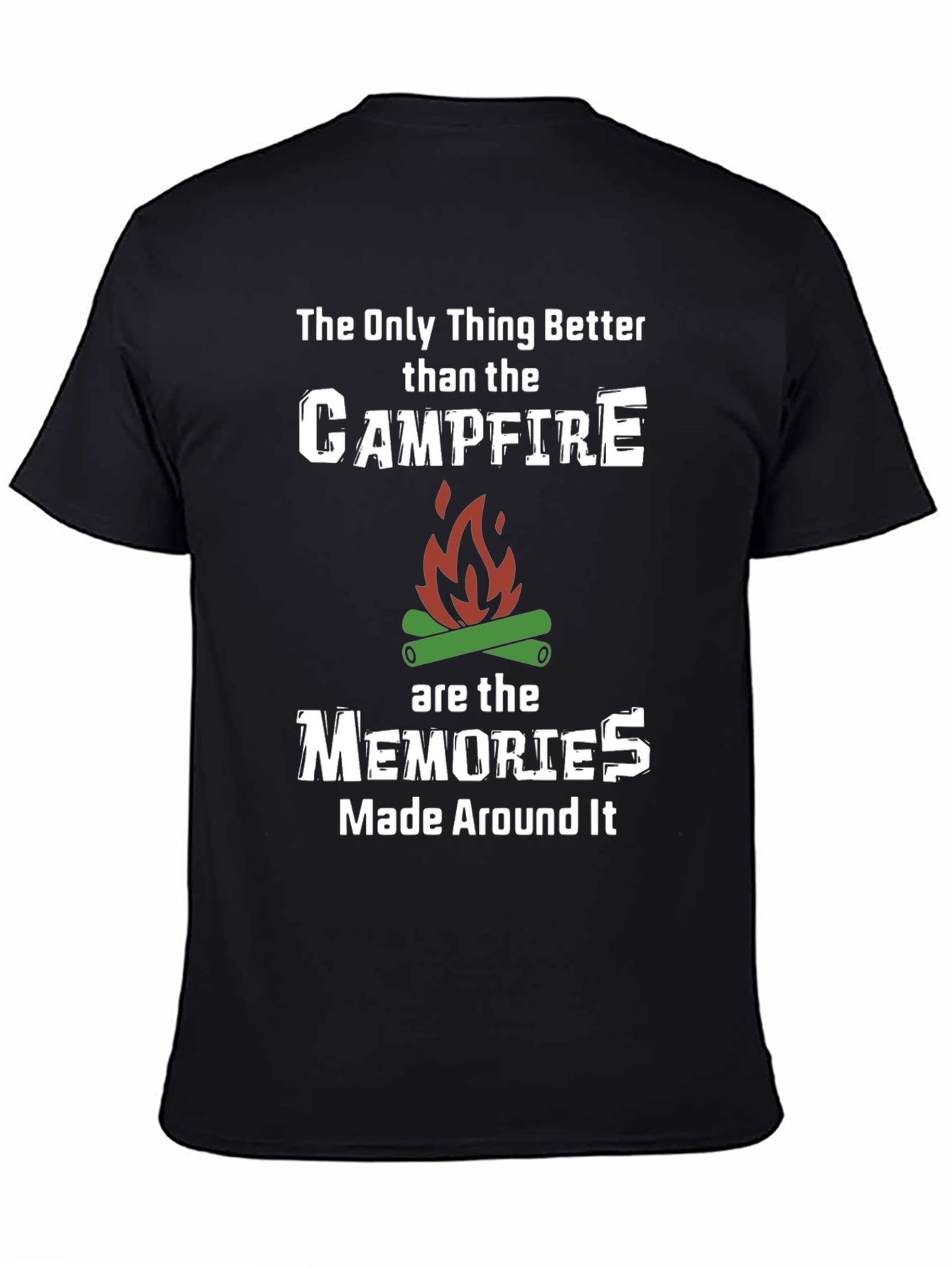 Campfire Memories Graphic T-Shirt - Black
