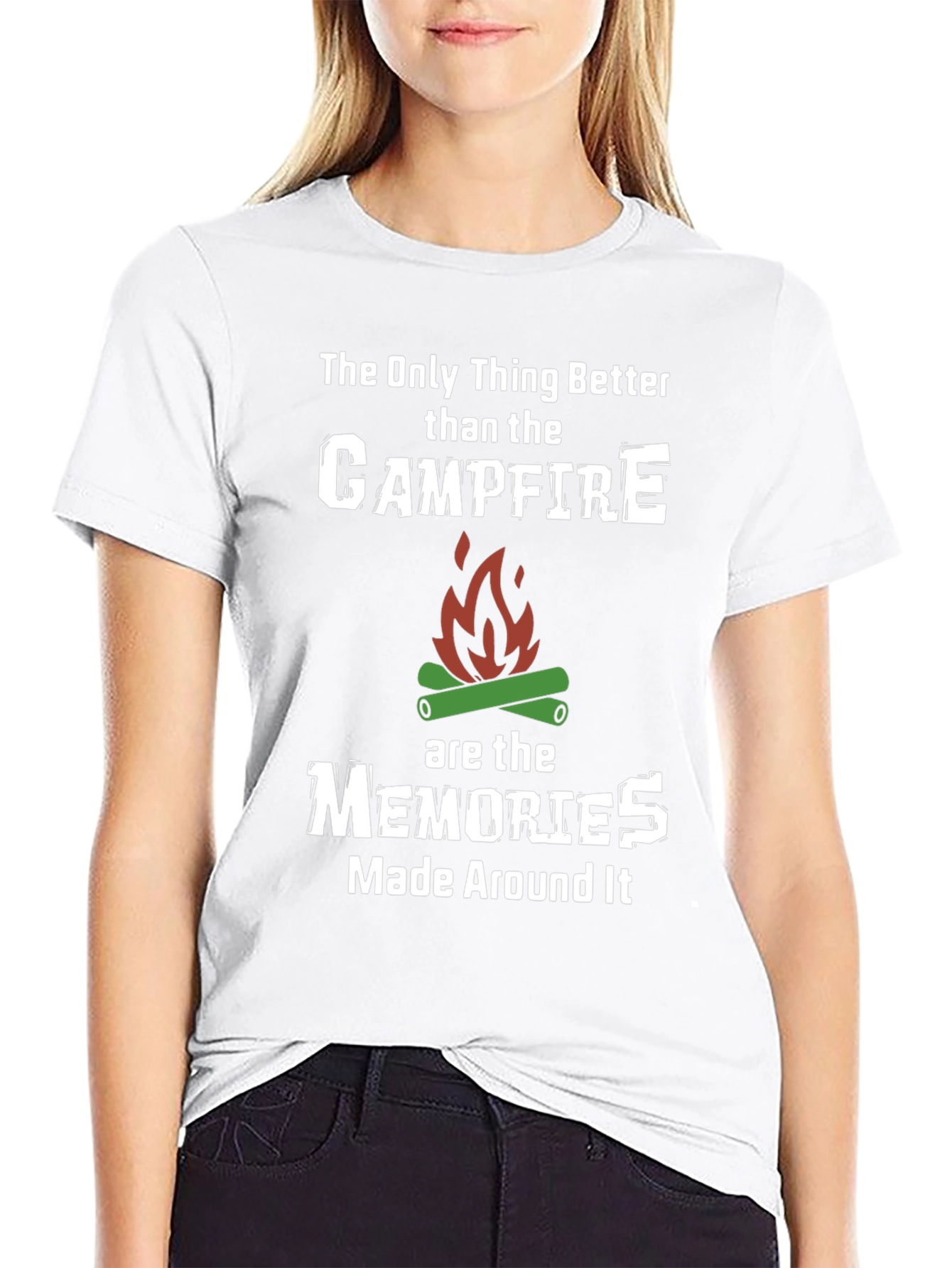 Campfire Memories Graphic T-Shirt - Black