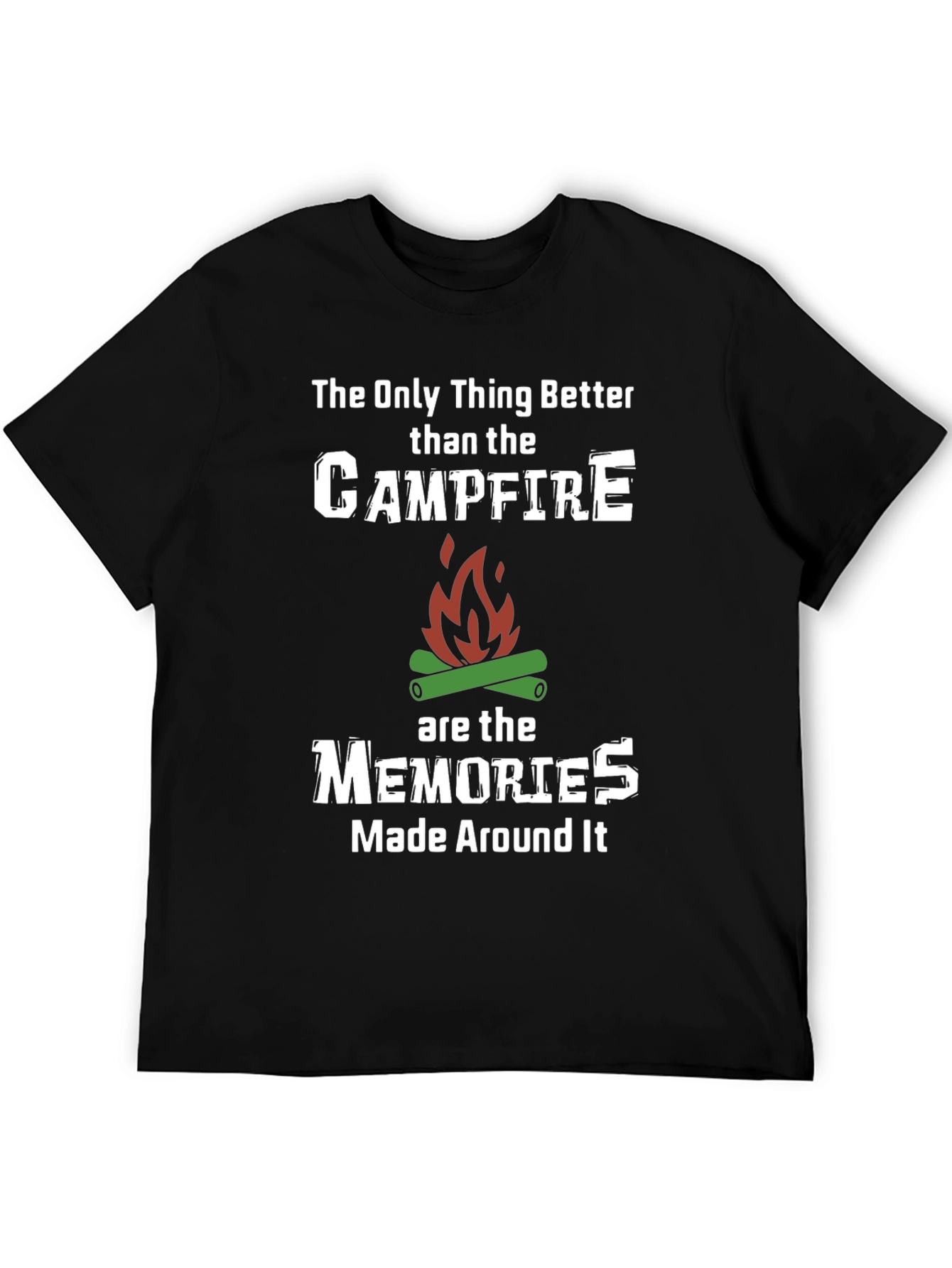 Campfire Memories Graphic T-Shirt - Black