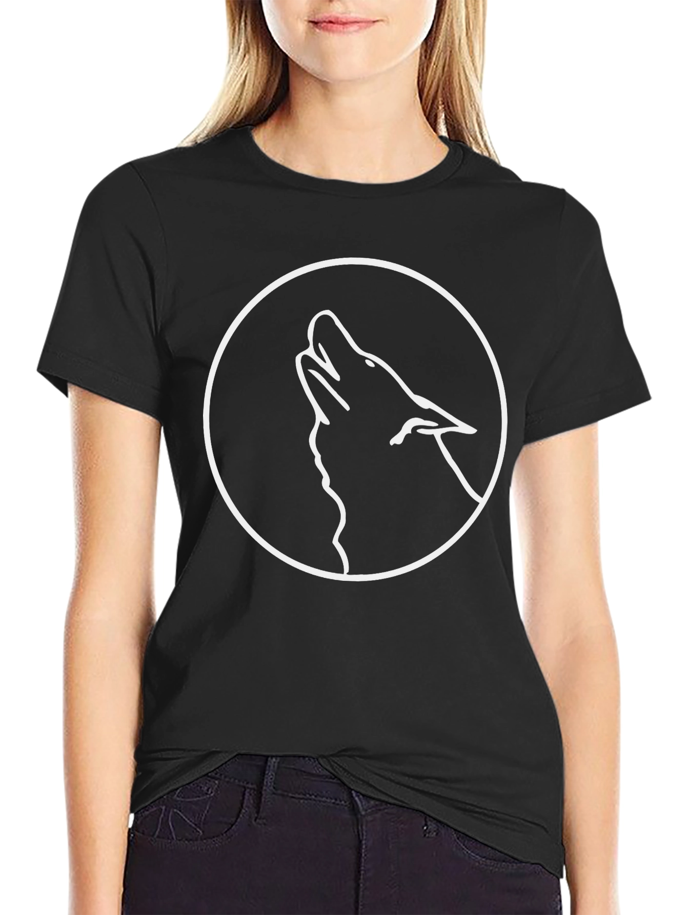 Wolf Howl Graphic Tee - Black T-Shirt