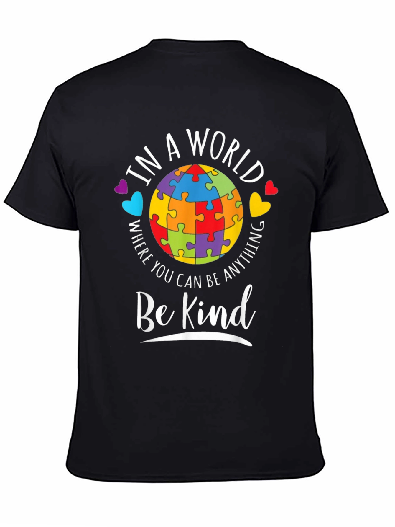 Be Kind T-Shirt - Autism Awareness Puzzle Piece Design