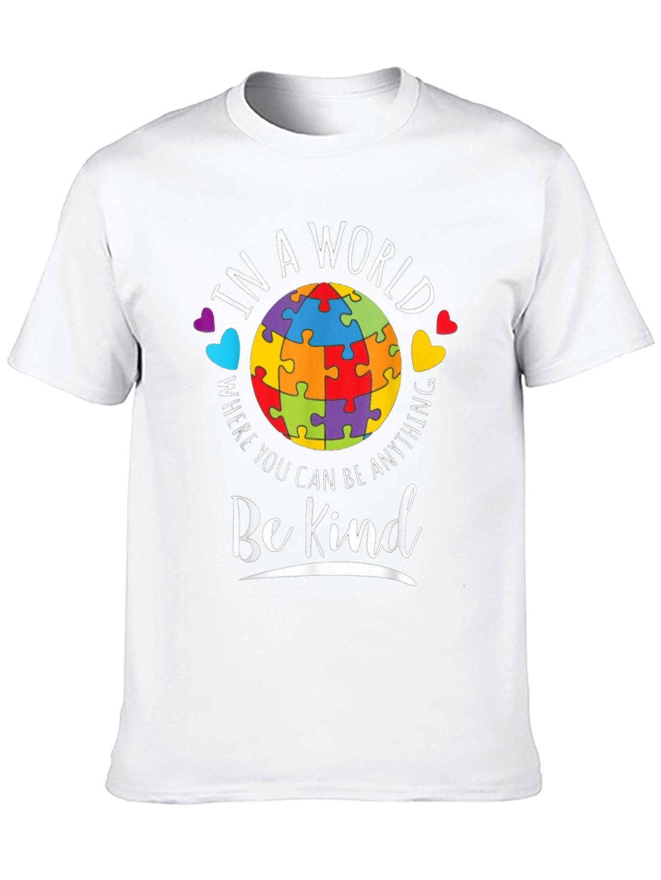 Be Kind T-Shirt - Autism Awareness Puzzle Piece Design
