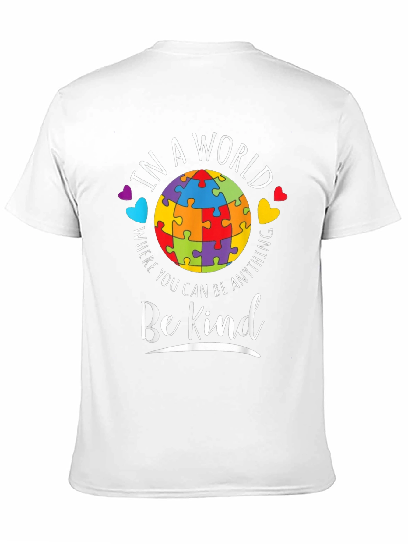 Be Kind T-Shirt - Autism Awareness Puzzle Piece Design