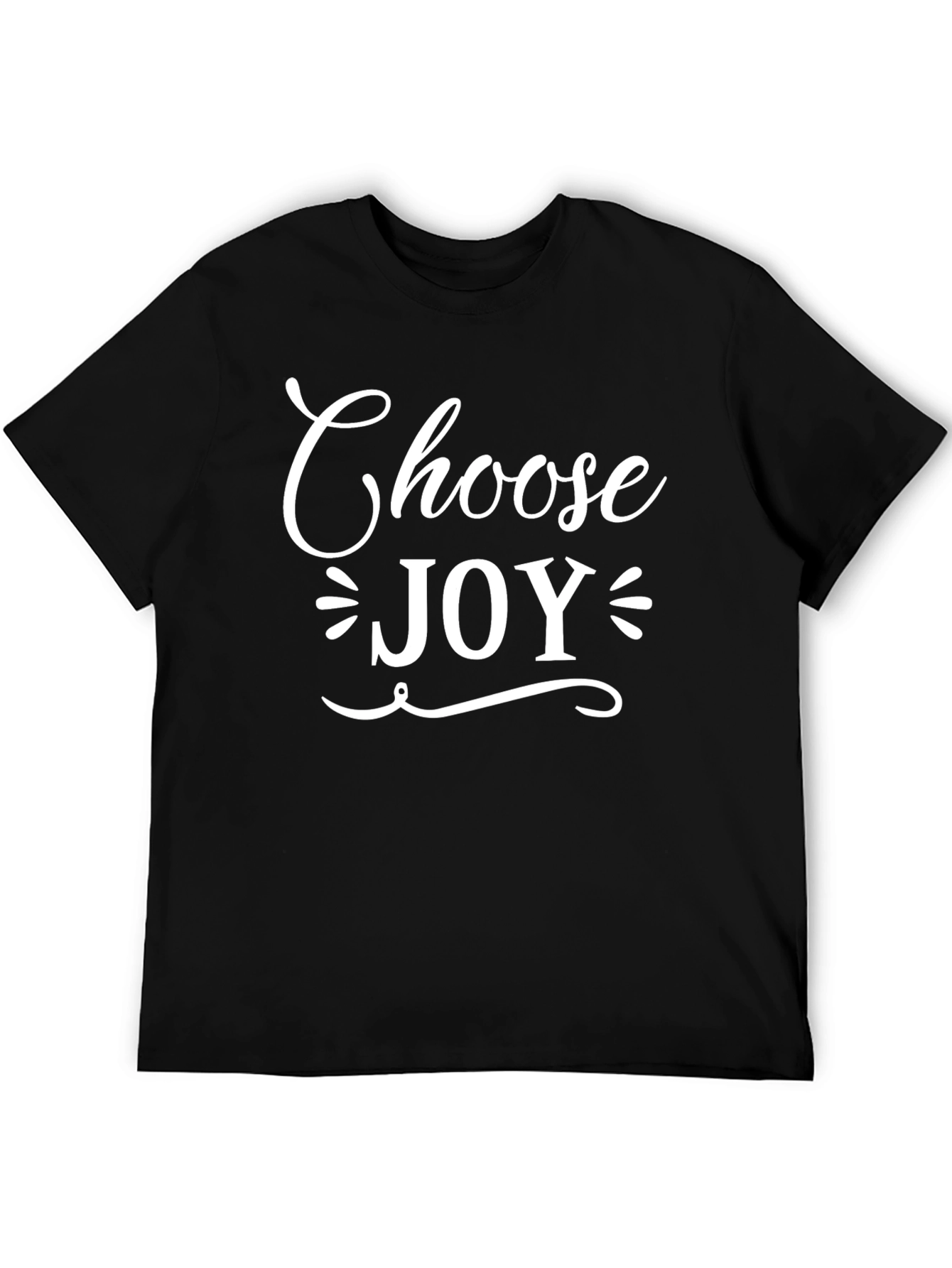 Choose Joy Graphic Tee - Black Cotton T-Shirt