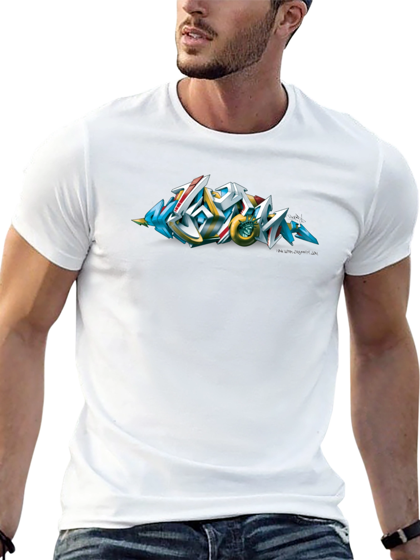 Urban Graffiti Art Black T-Shirt