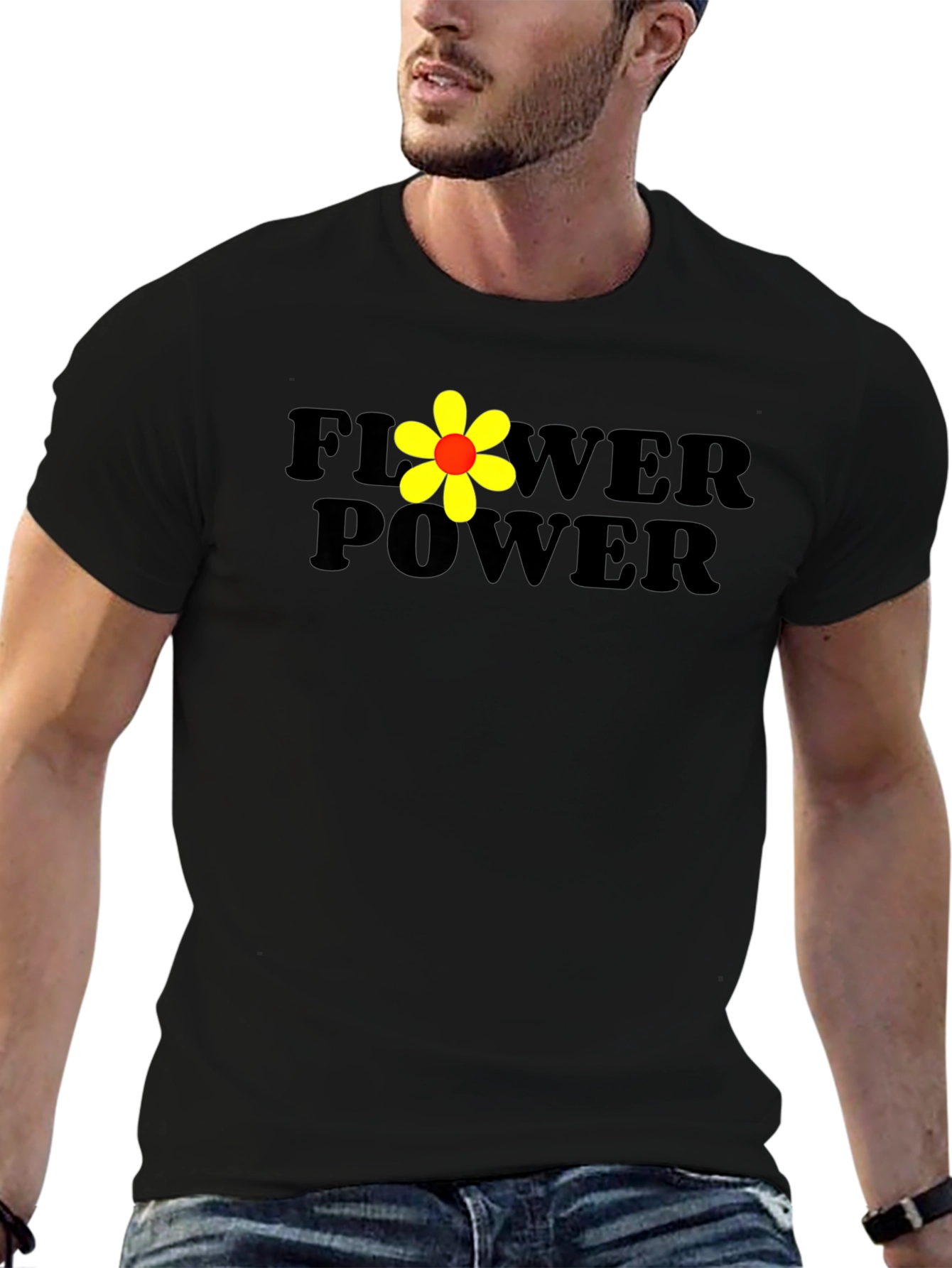 Flower Power Tee - Retro Design